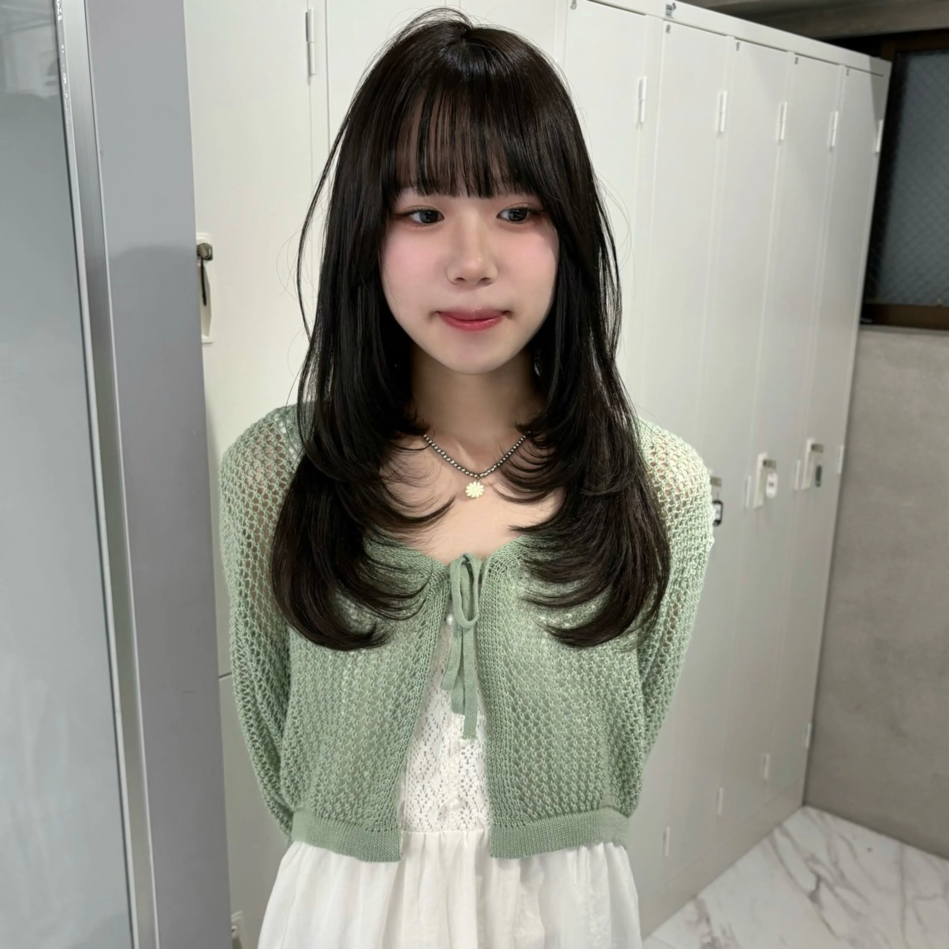 ロング レイヤーカット カット ヘアカラー riko/レイヤー/ 艶カラー/ヘアセットのヘアスタイル