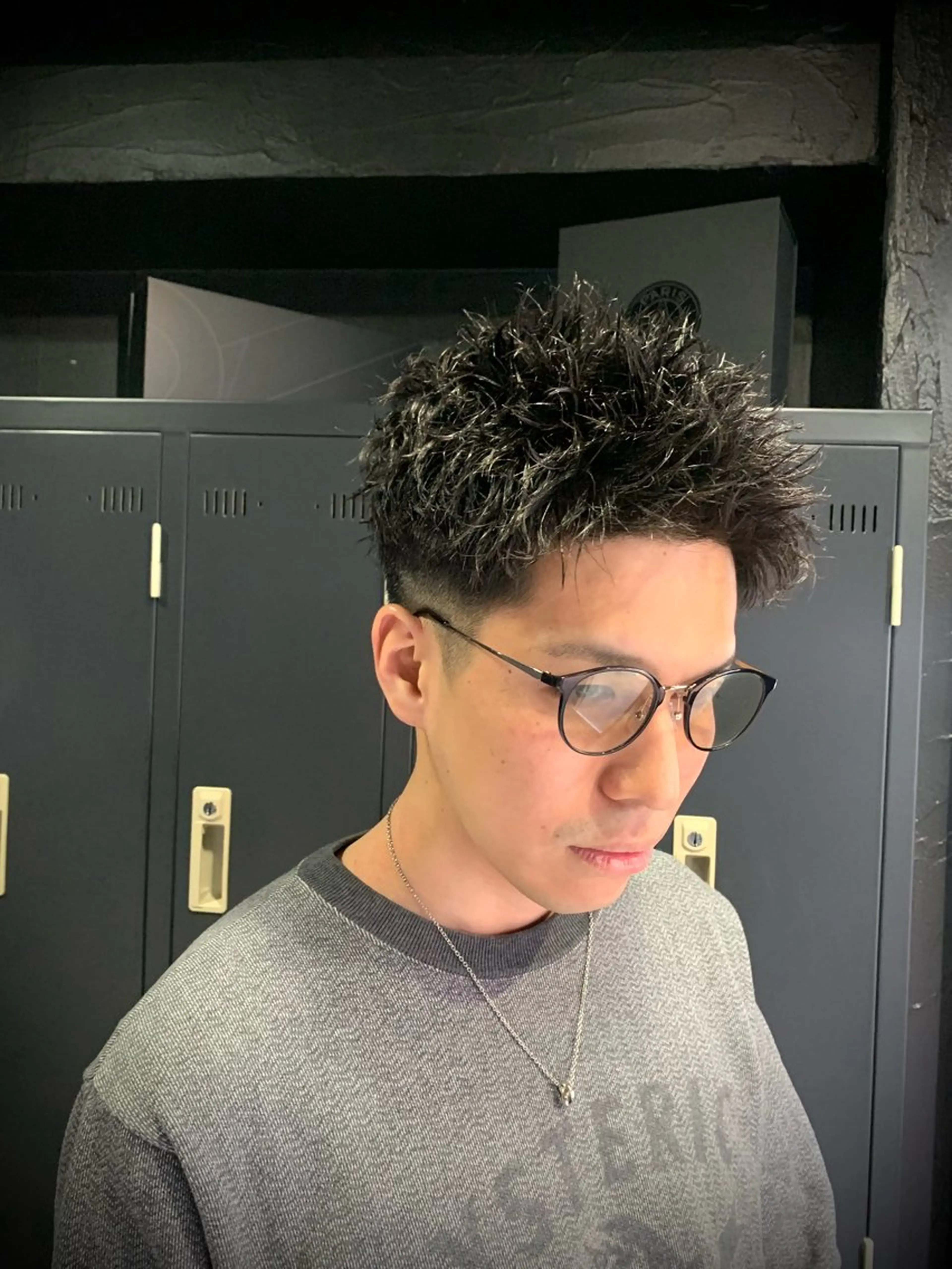 ショート メンズ ショートヘア カット パーマ トリートメント ヘアセット メンズパーマ/難波/ 心斎橋　室園亮佑のヘアスタイル