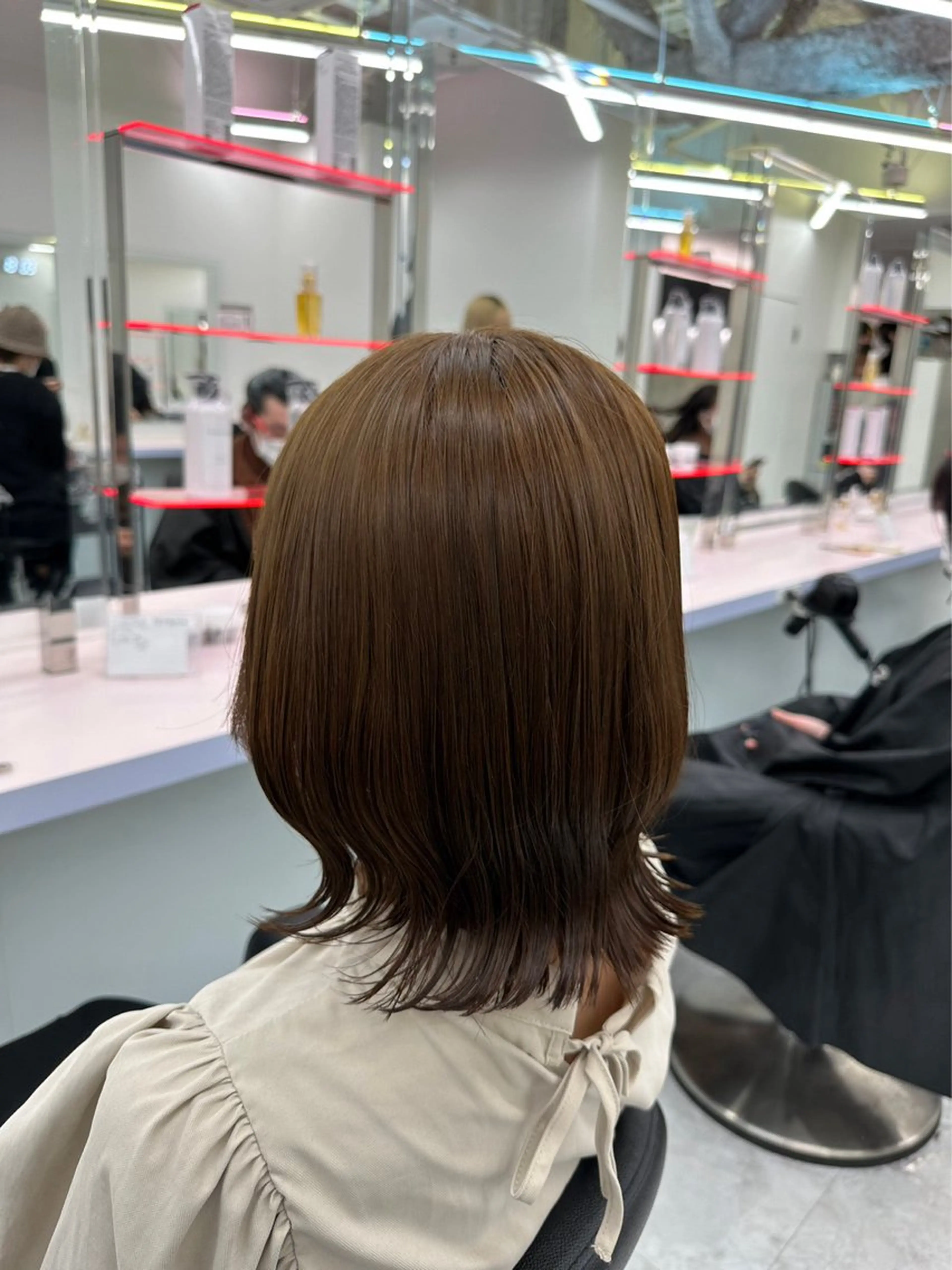 ミディアム カラー パーマ ヘアアレンジ メンズ 🤍透明感カラー🤍 ブリーチ🤍AINEのヘアスタイル