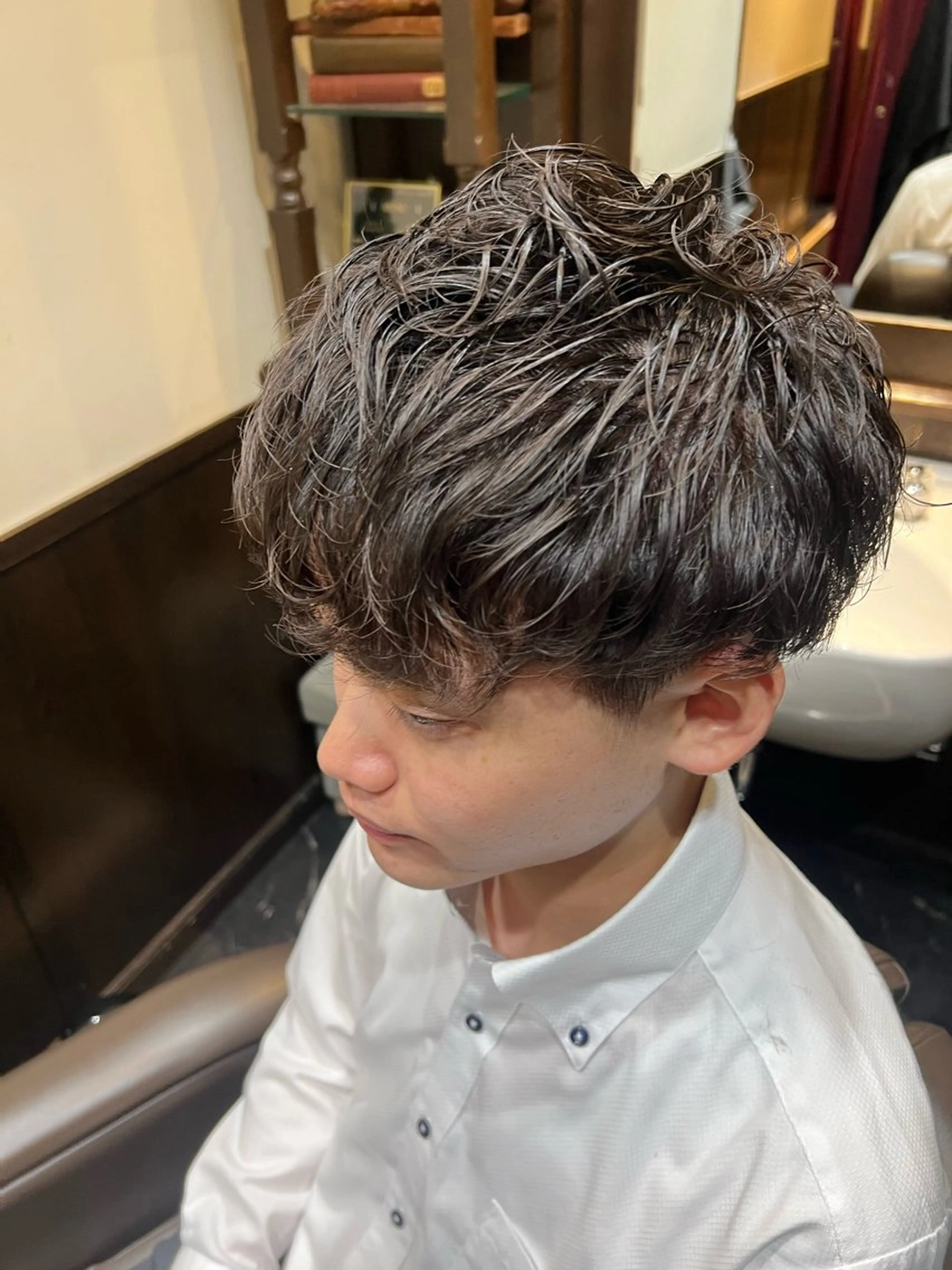 ショート パーマ メンズ 圓子 快のヘアスタイル