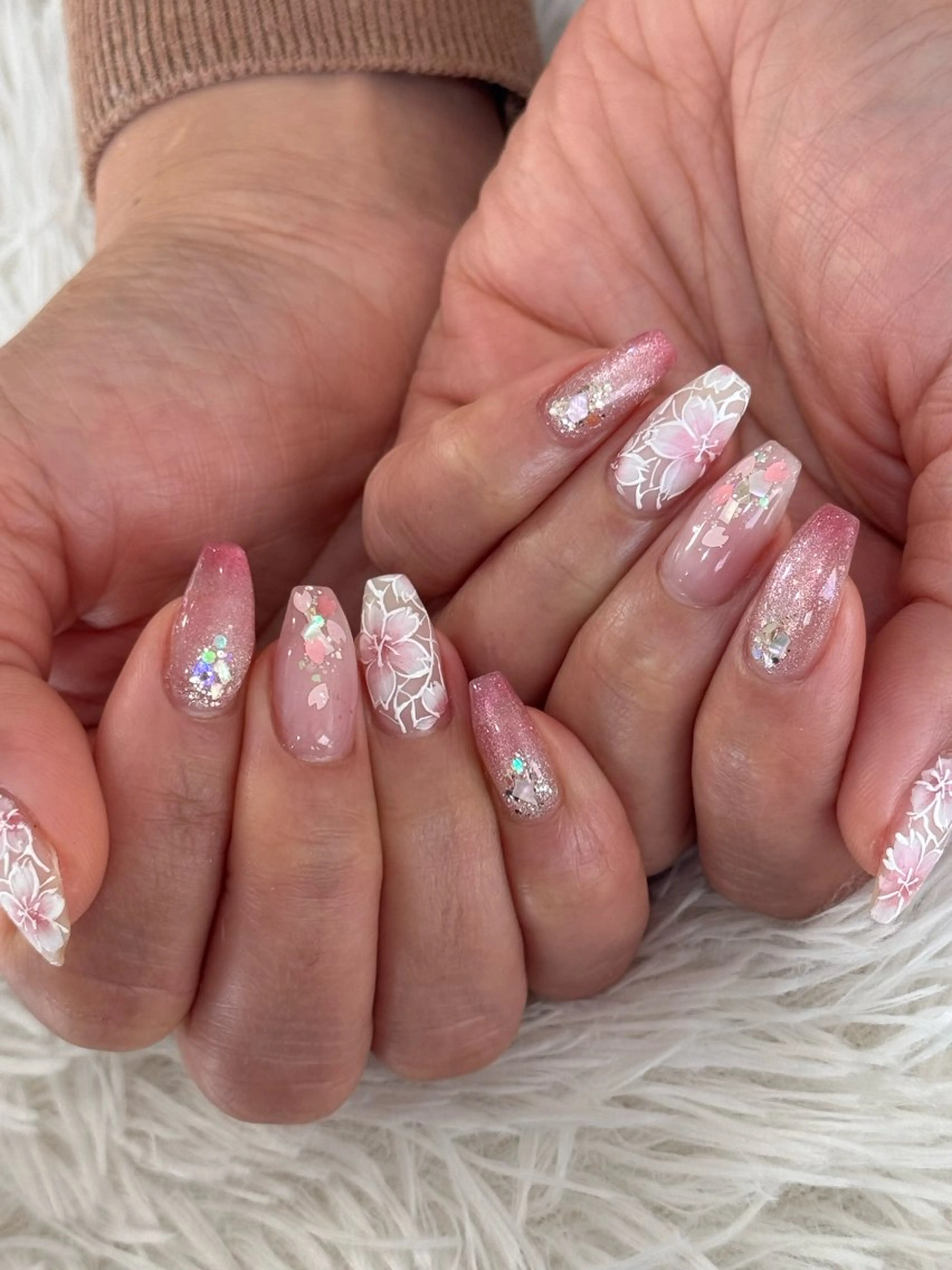 ネイル 桜ネイル ハンドネイル Likeモデル 募集中のネイルデザイン