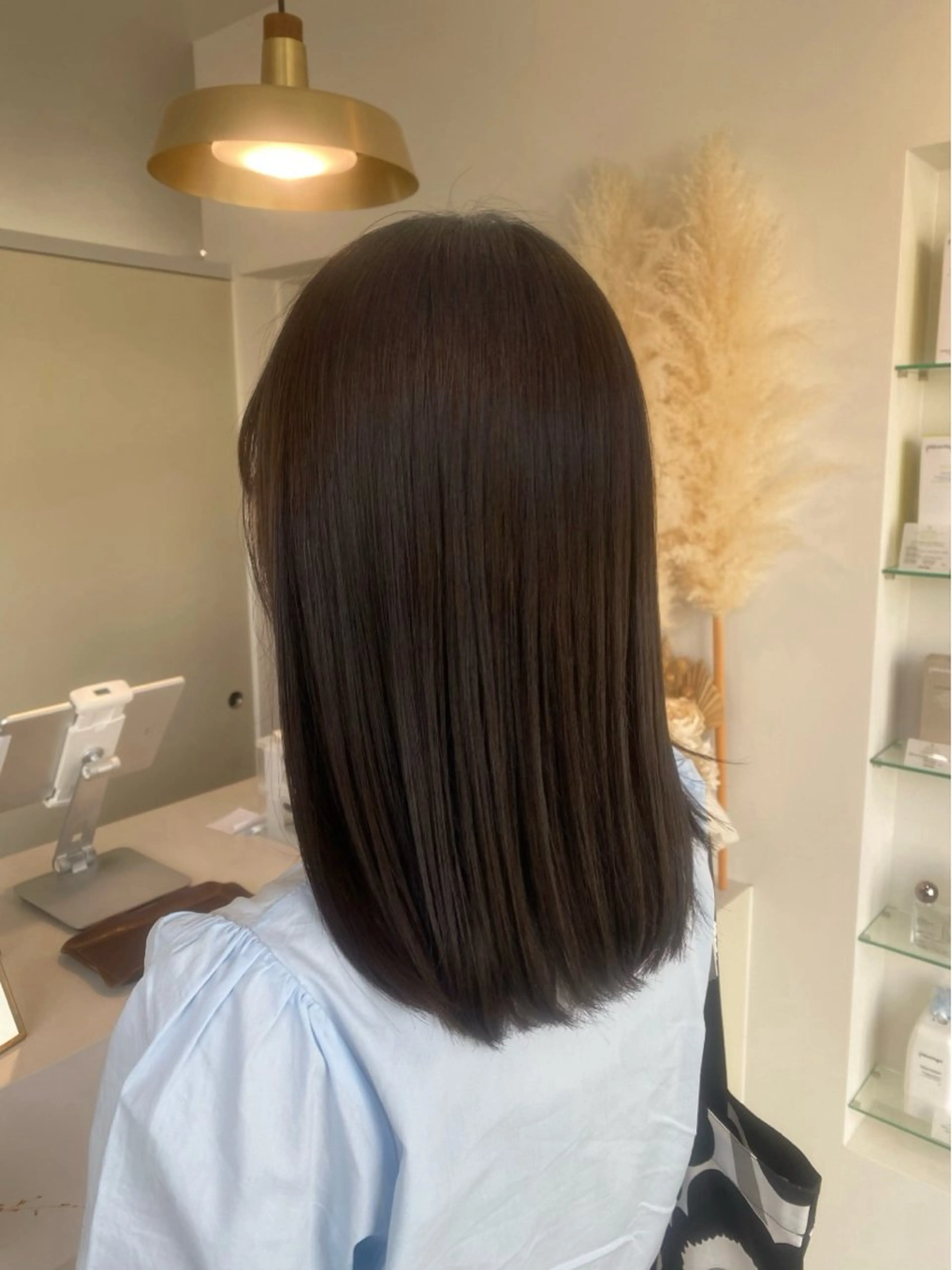 セミロング ヘアカラー aimee 北垣 愛夏のヘアスタイル