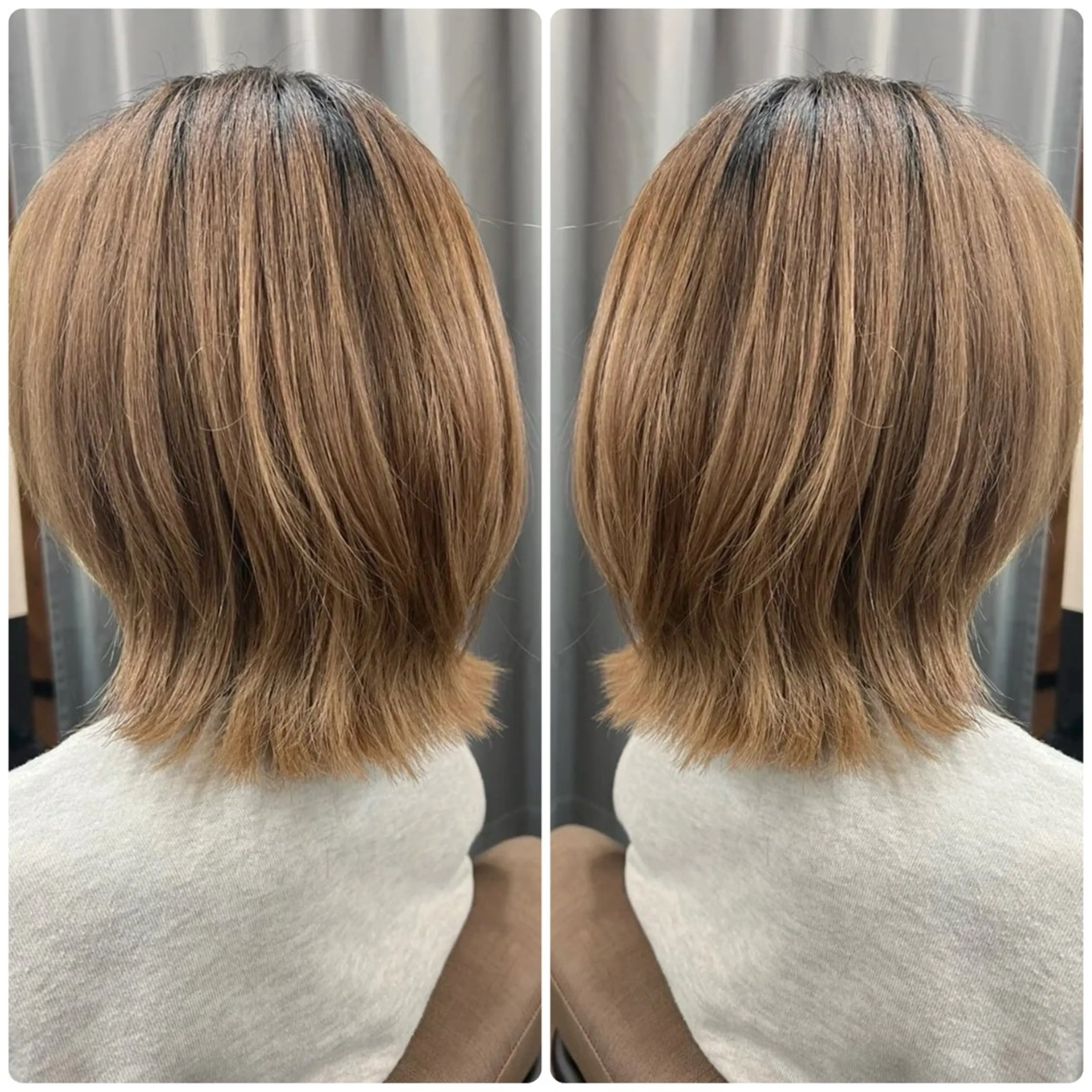 ミディアム 石川 晴那のヘアスタイル