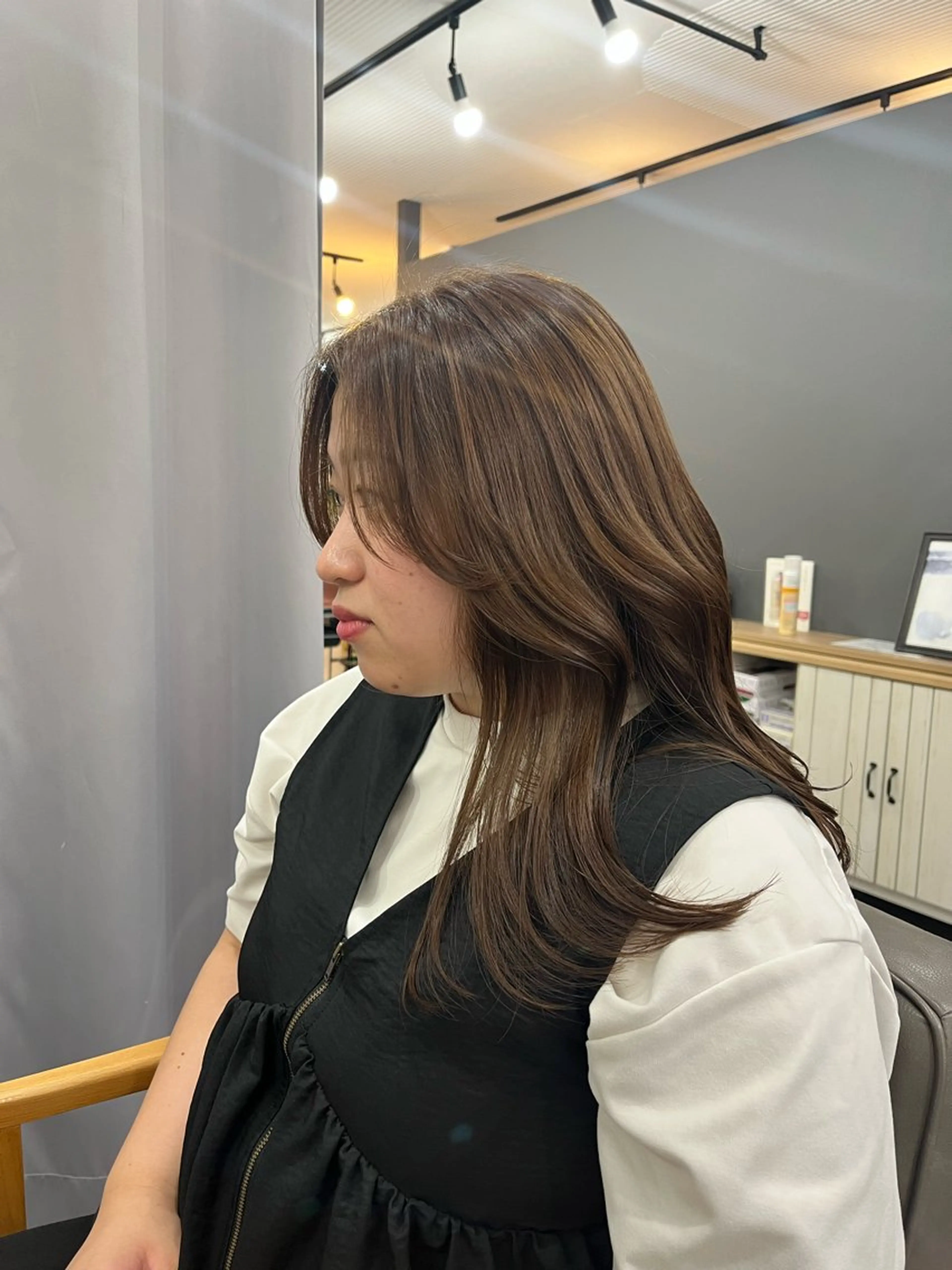セミロング カット ヘアカラー トリートメント アスカ 🌟のヘアスタイル