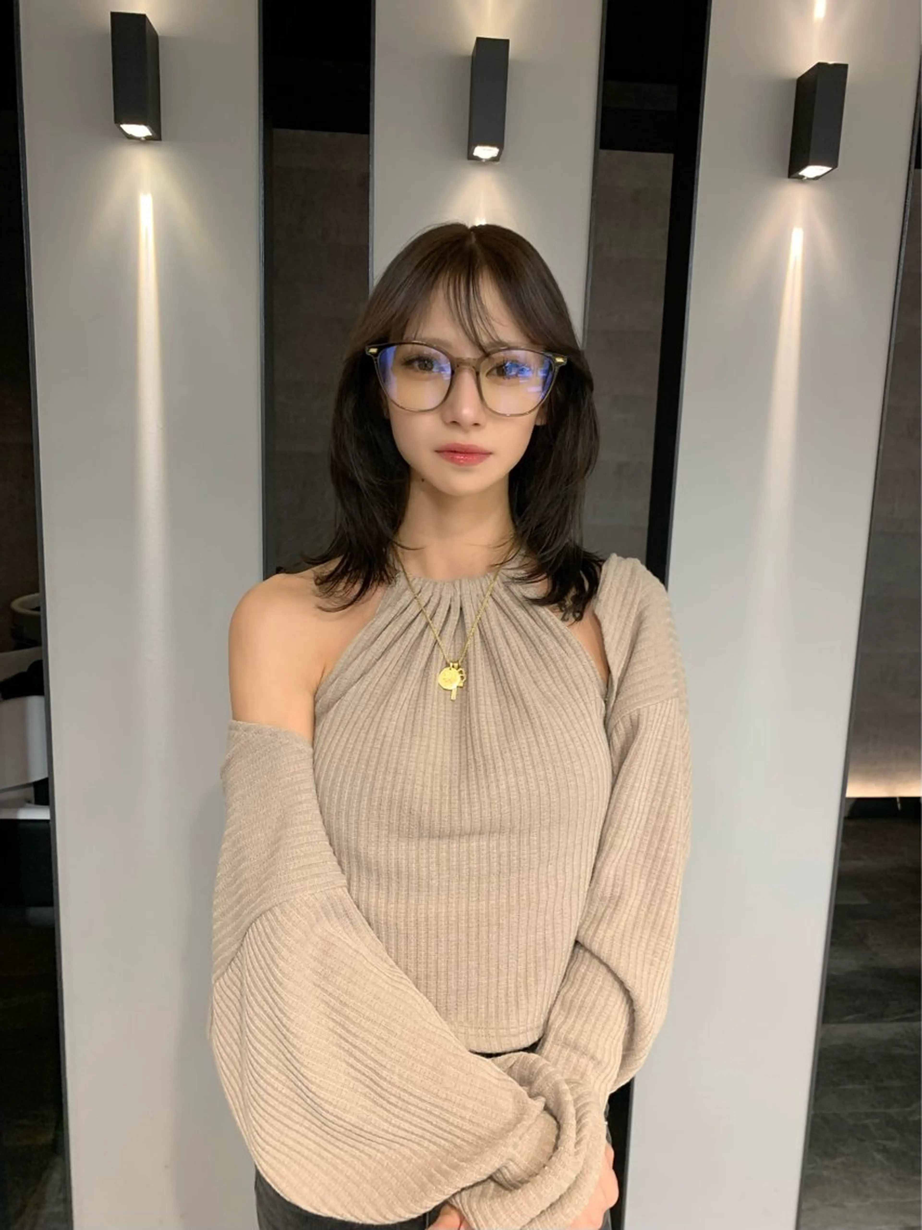 ミディアム カラー カット ヘアカラー トリートメント hao所属・✨美髪矯正✨髪質改善 ✨レイヤー✨大山　悠のヘアスタイル