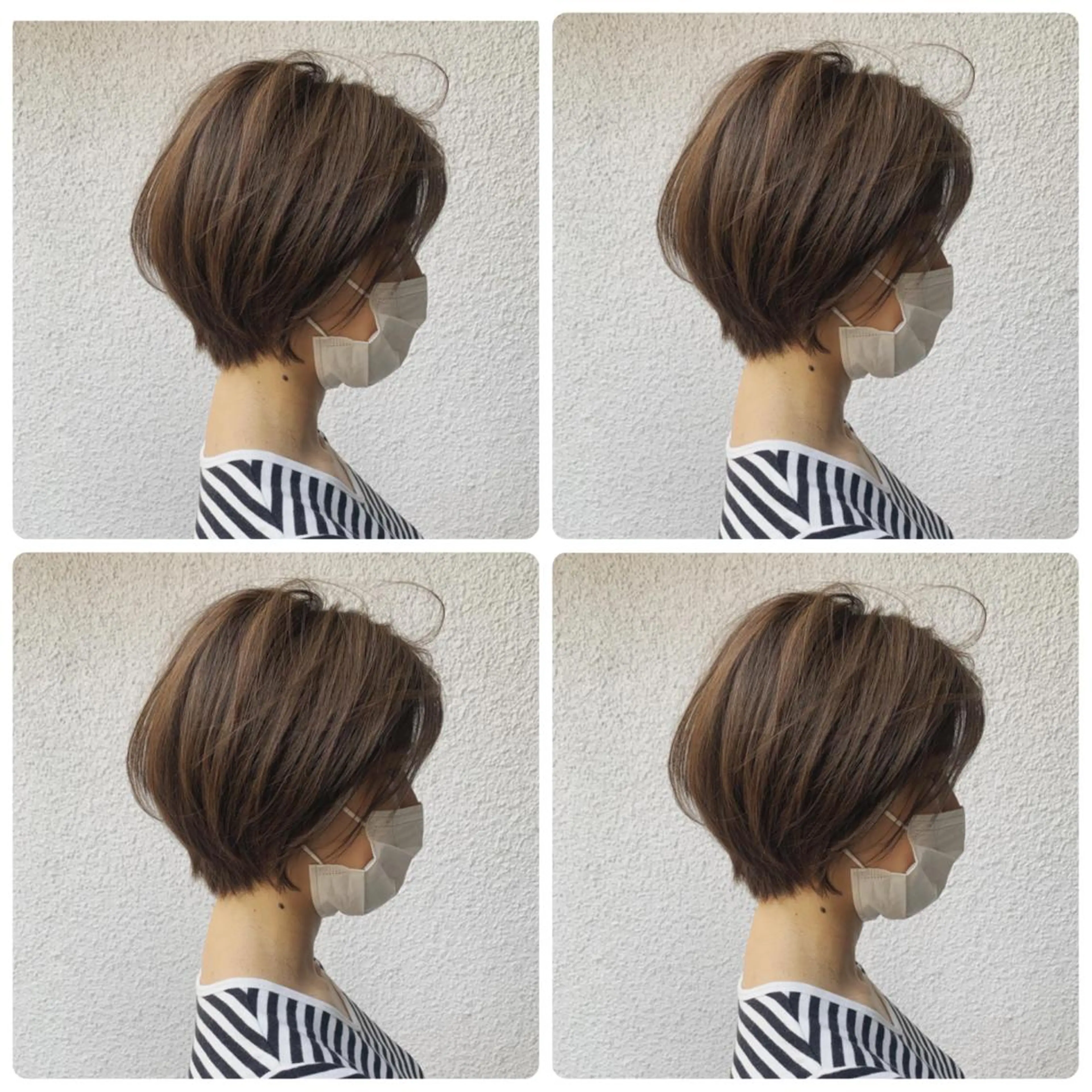 ショート カラー カット ヘアカラー トリートメント 京都大人女性ショート 徒歩1分/秋山のヘアスタイル