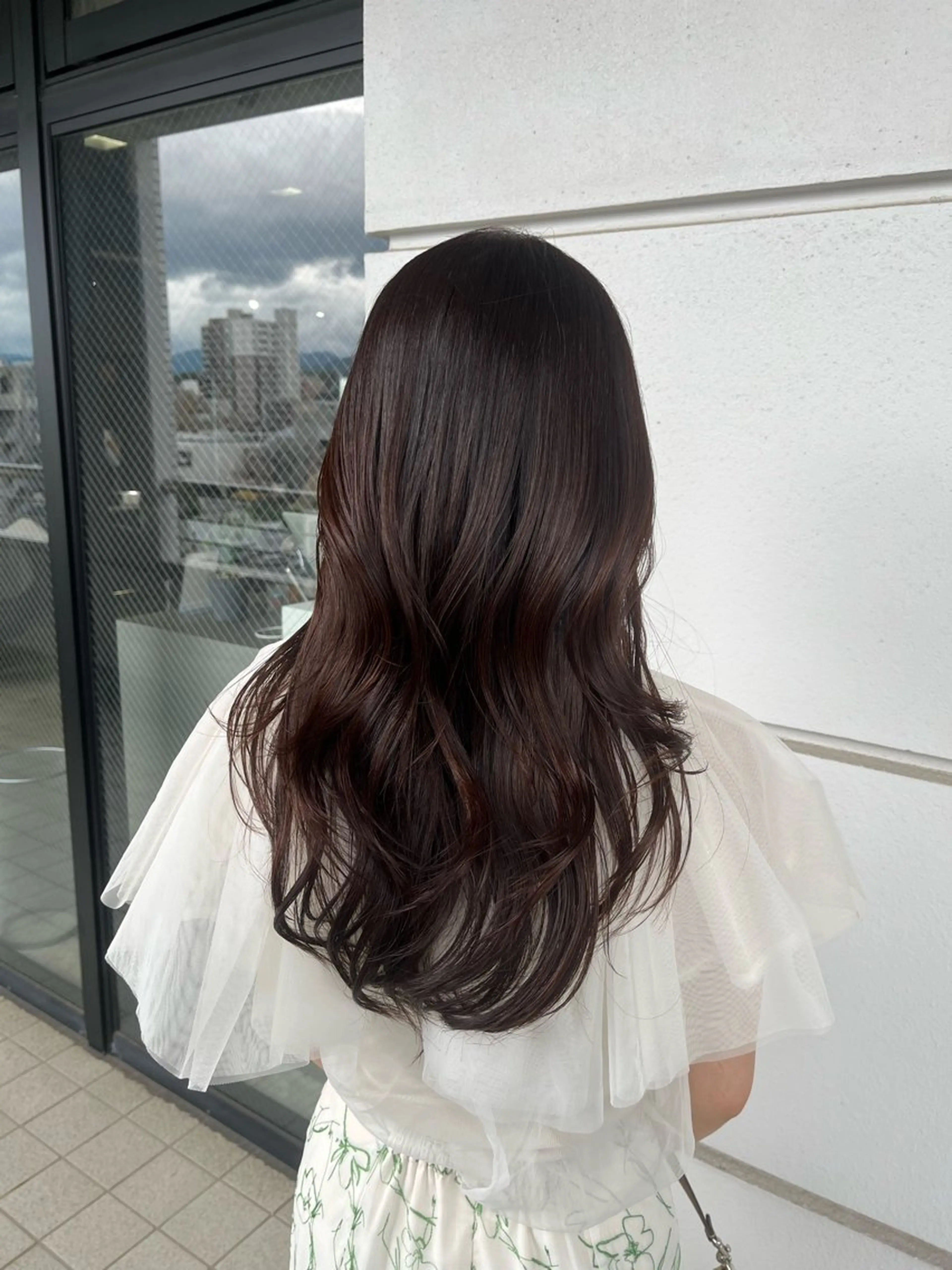 ロング カット ヘアカラー トリートメント 髪質改善×韓国ヘア 🫧天神美容室のヘアスタイル