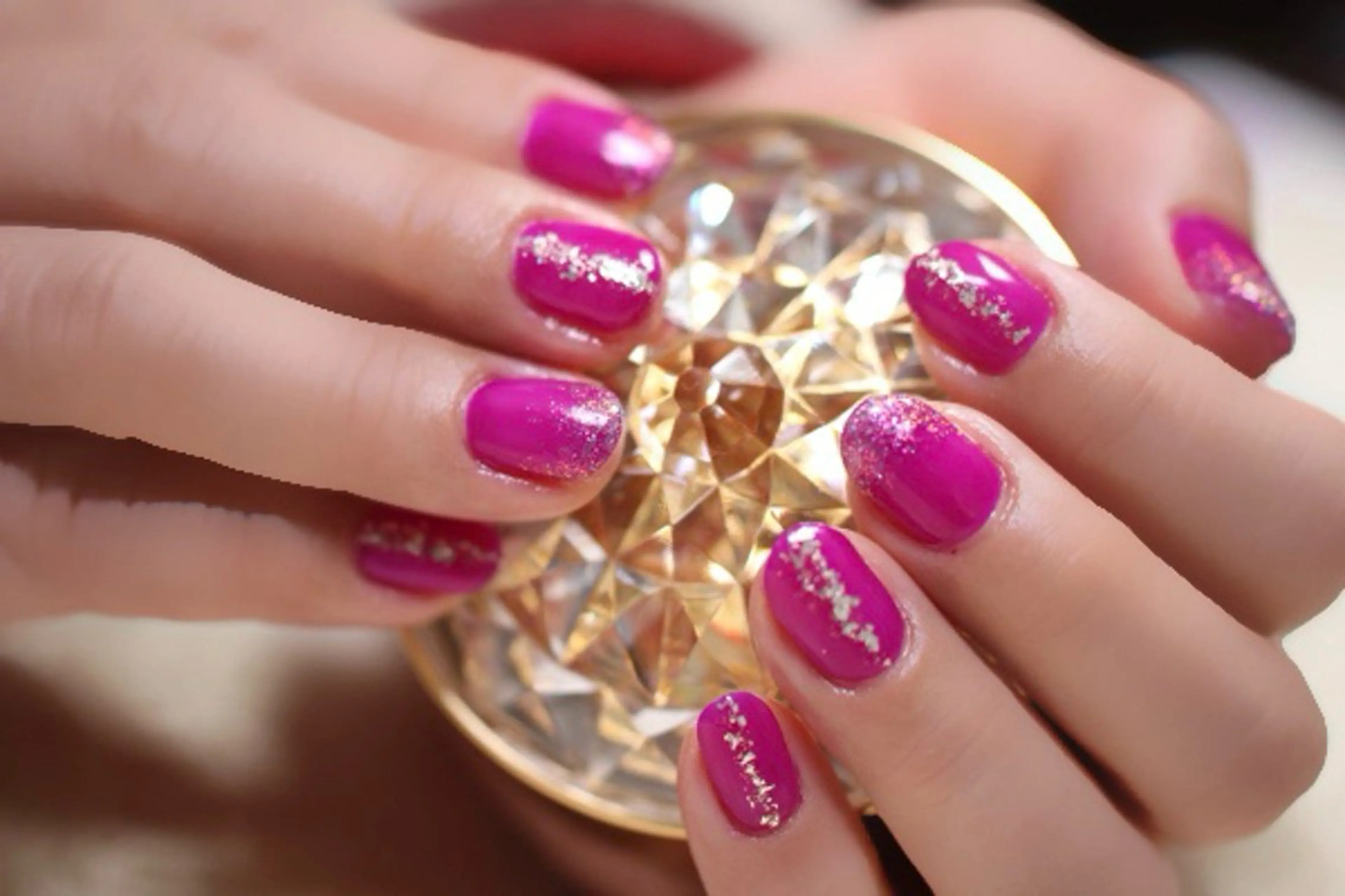 ネイル フラッシュネイル ジェルネイル ラメ(グリッター) ワンカラーネイル ママリンド　志村坂上店所属・しみ えんのネイルデザイン