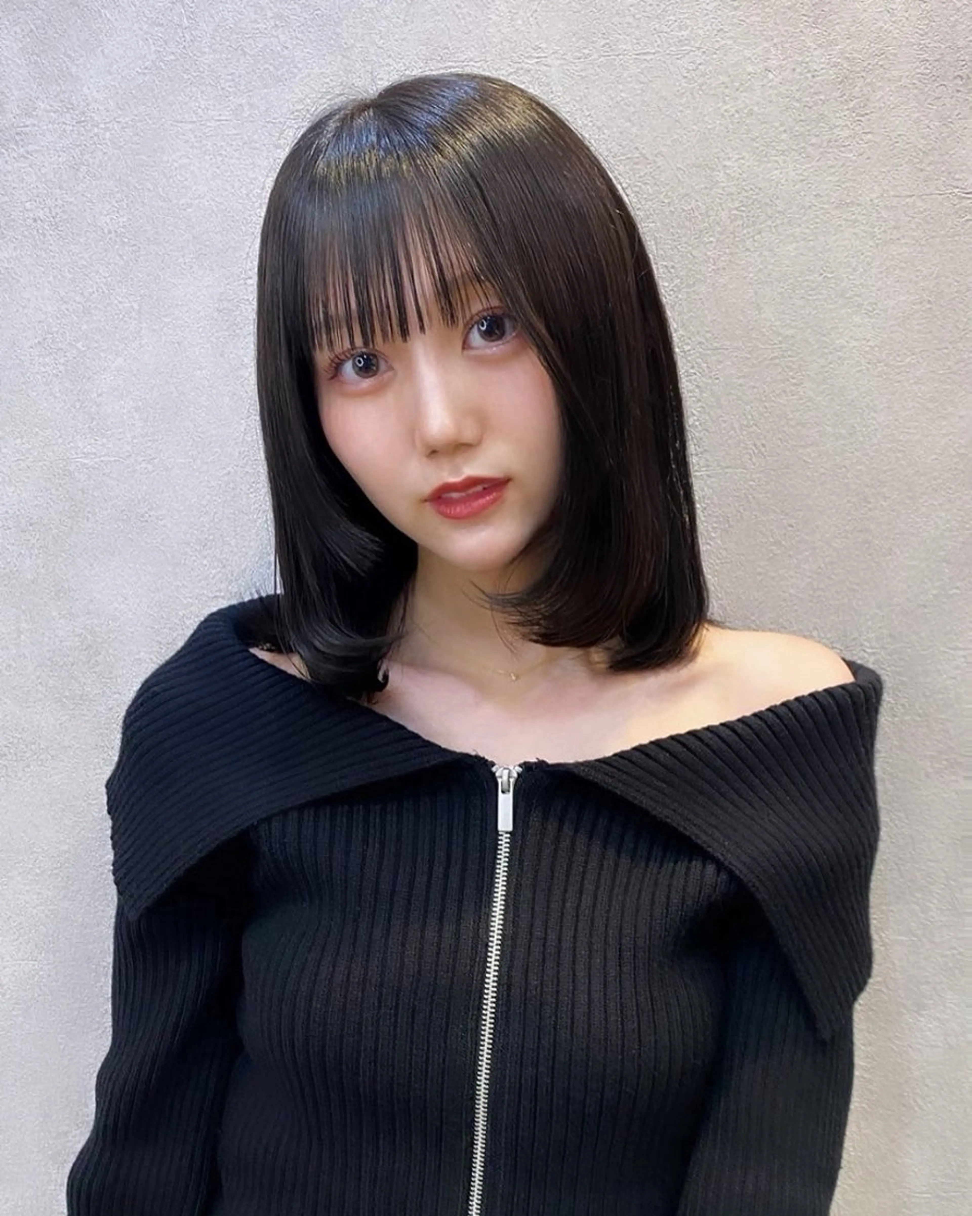 ミディアム 上品♡韓国レイヤー ‎🤍のの‎🤍のヘアスタイル