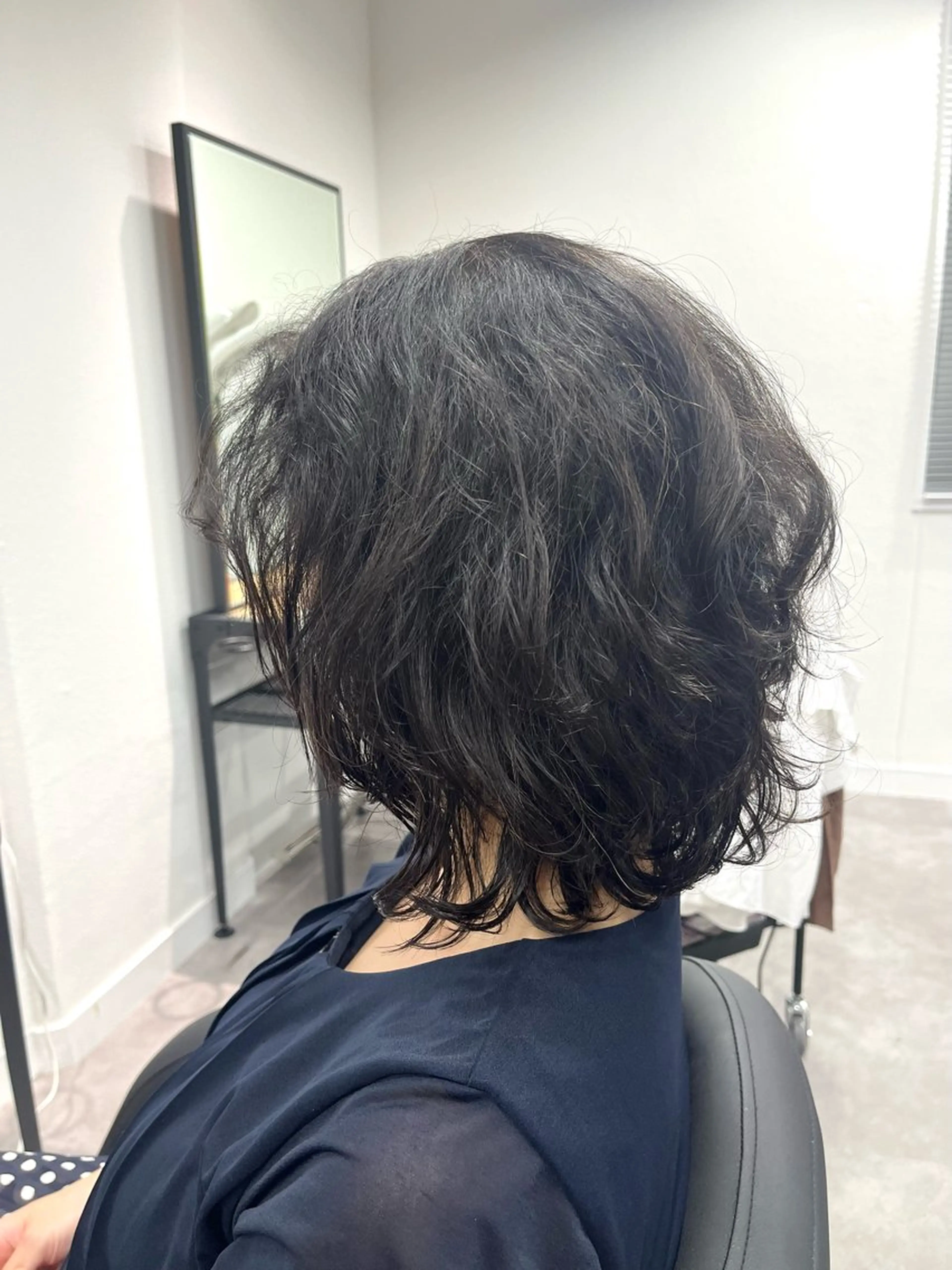 ミディアム パーマ メンズ 松下 倫子のヘアスタイル