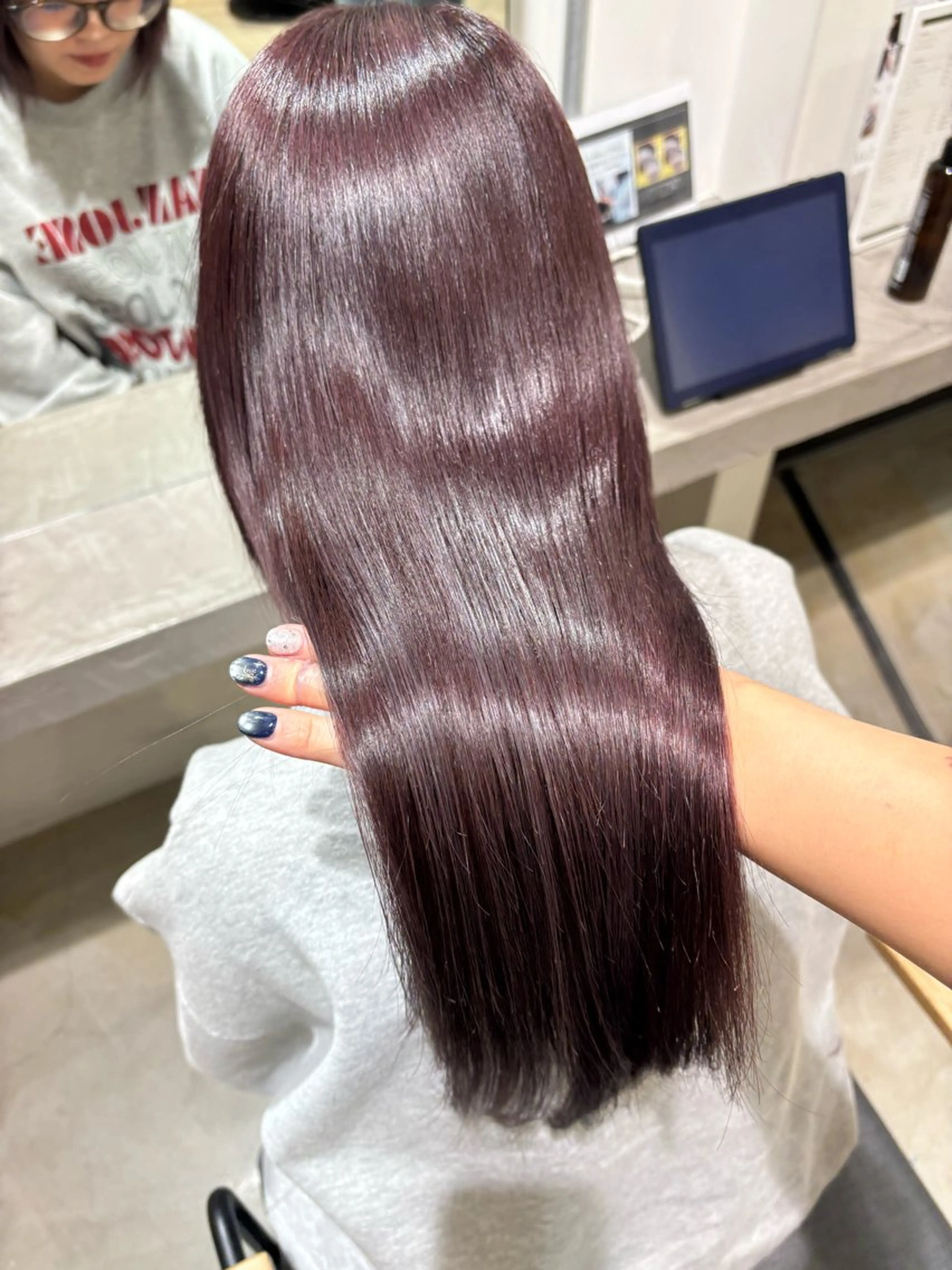 セミロング カット ヘアカラー トリートメント yui/色気カラー /暖色カラーのヘアスタイル