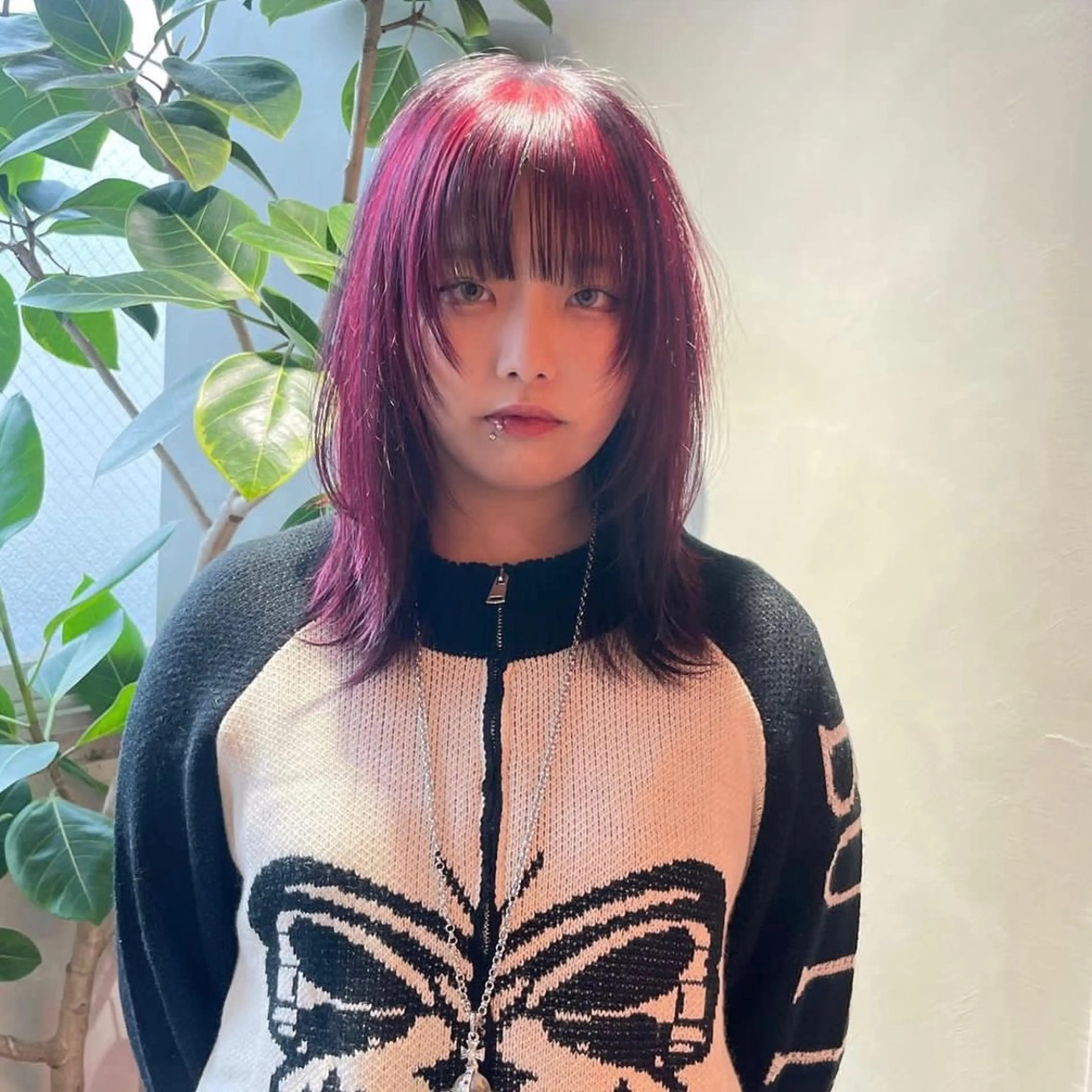 ミディアム カラー 花香竜太/エクステ /ハイトーンカラーのヘアスタイル