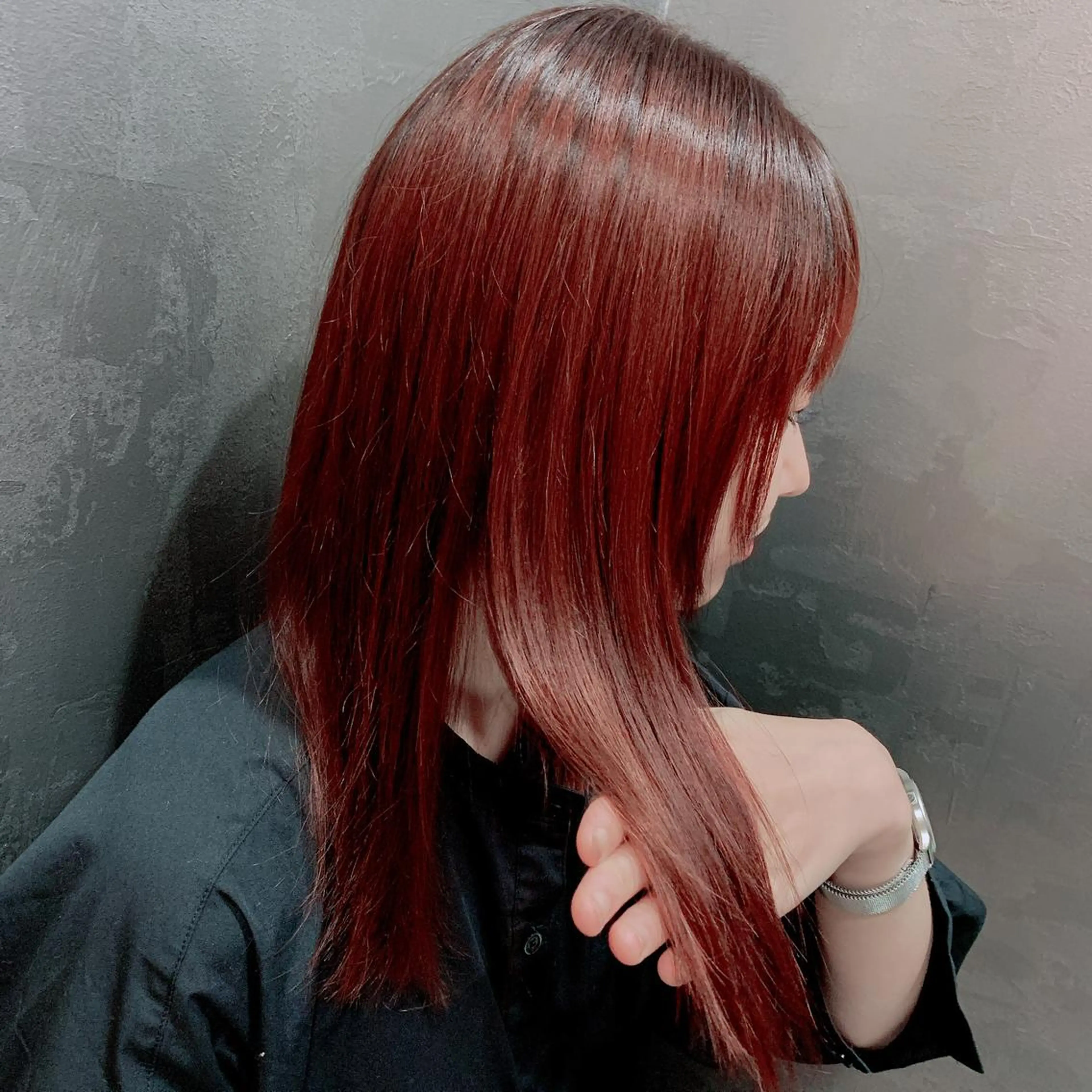 カラー オレンジ inity　杉本 美羽のヘアスタイル