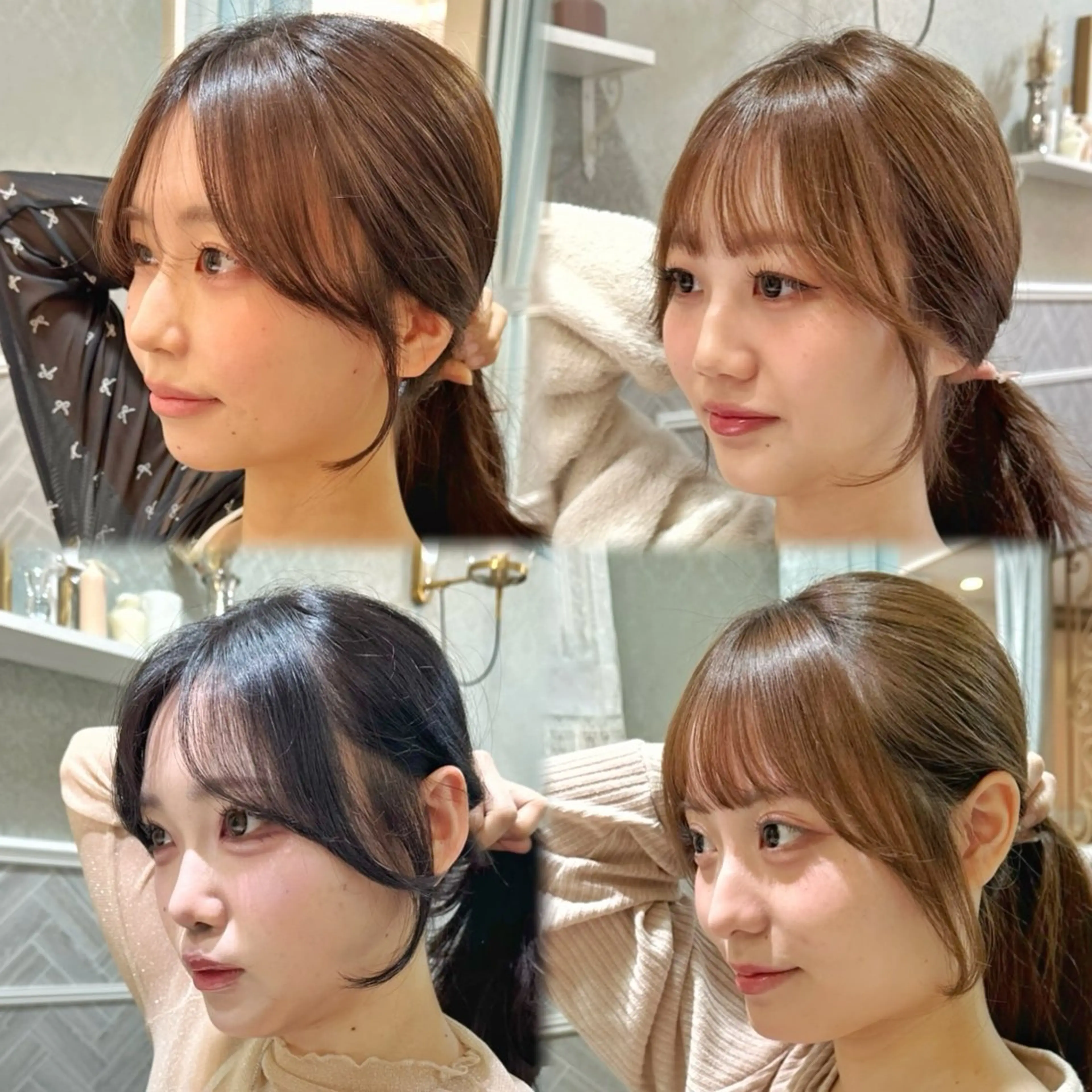 ミディアム カット レイヤー/顔周り /ボブ/銀座/サラのヘアスタイル