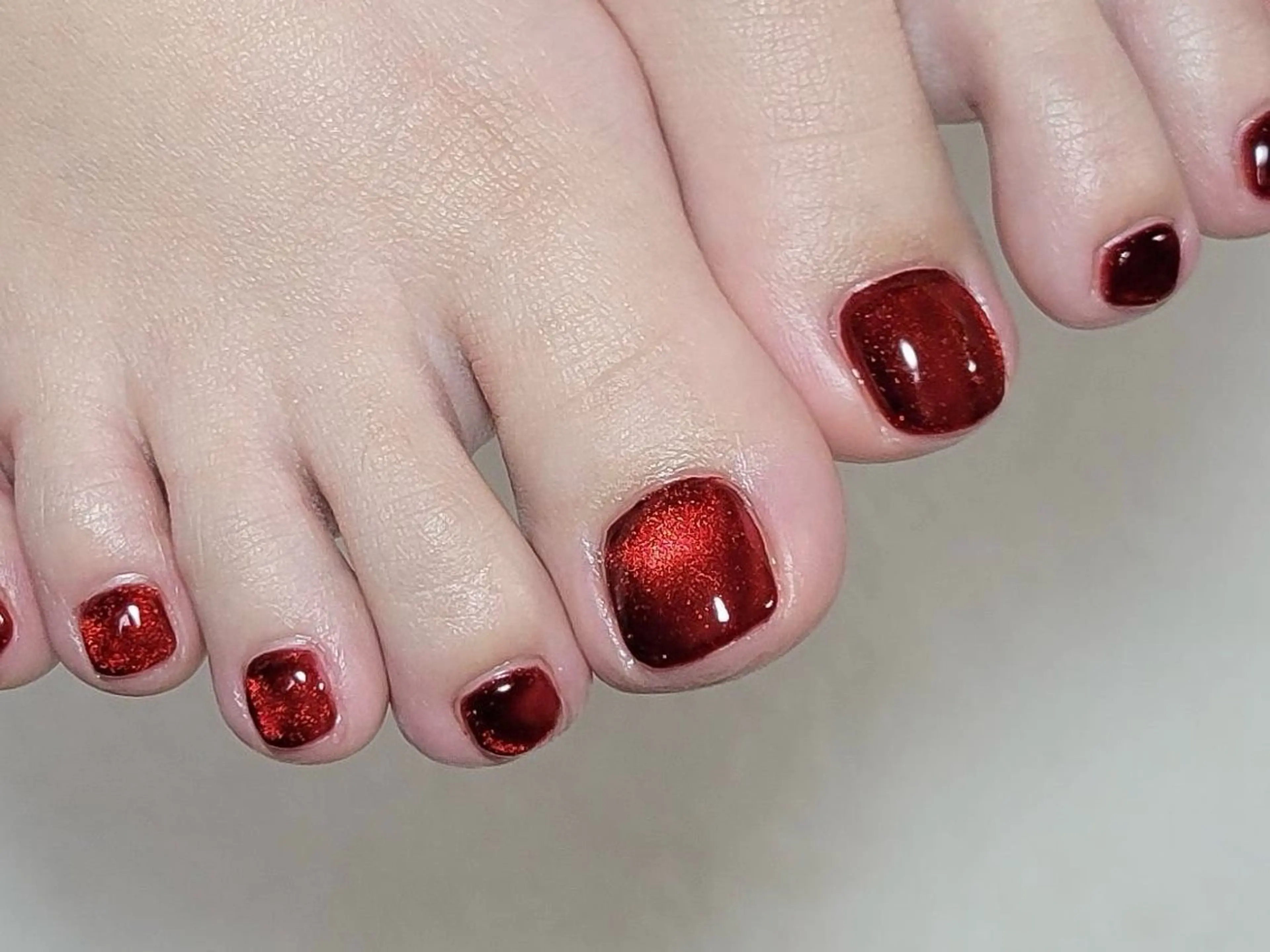 フットジェルネイル マグネットネイルの写真