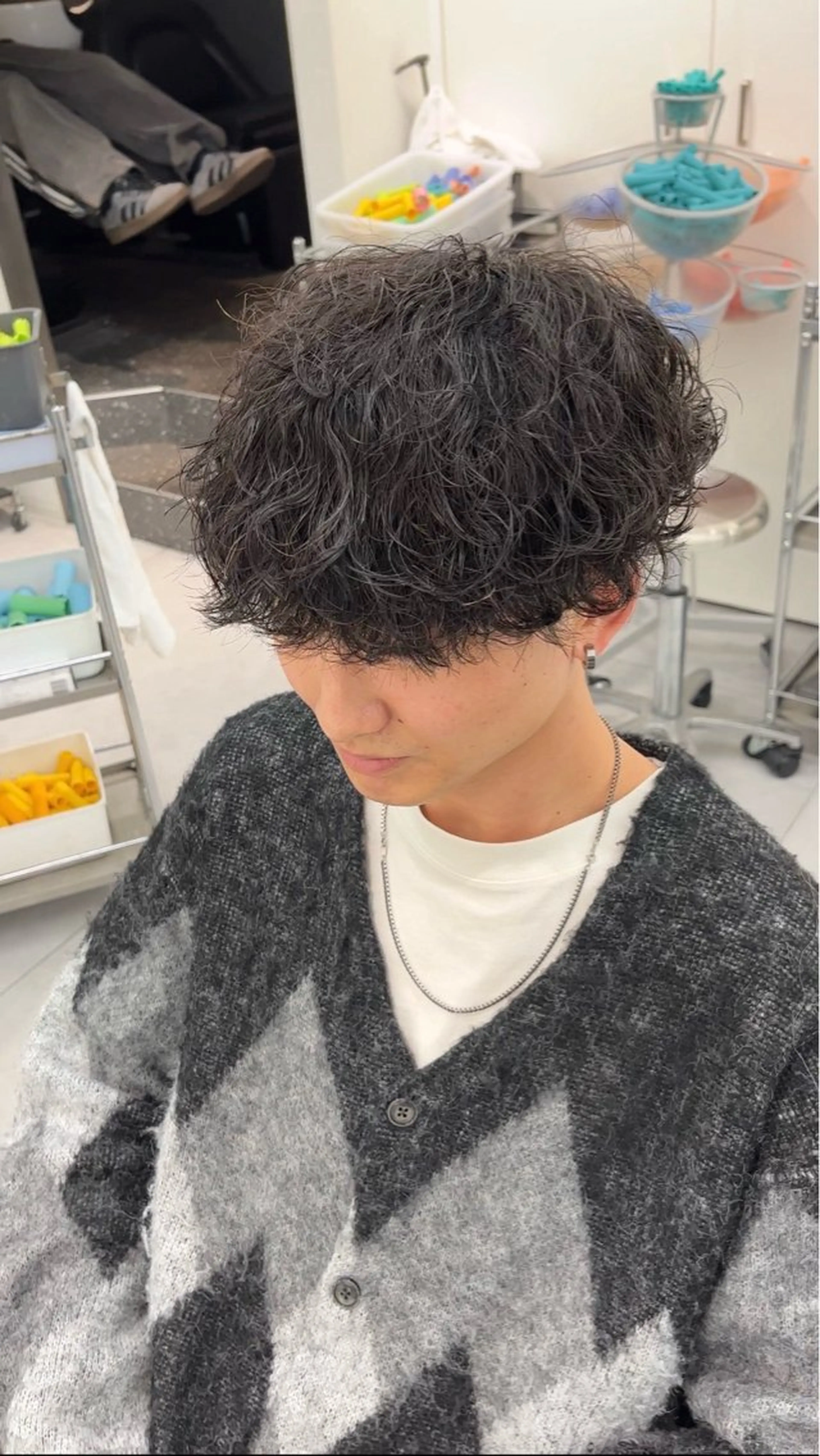 パーマ メンズ メンズパーマ 波巻きパーマ メンズ専門/パーマ 特化/栄/北出瑞貴のヘアスタイル