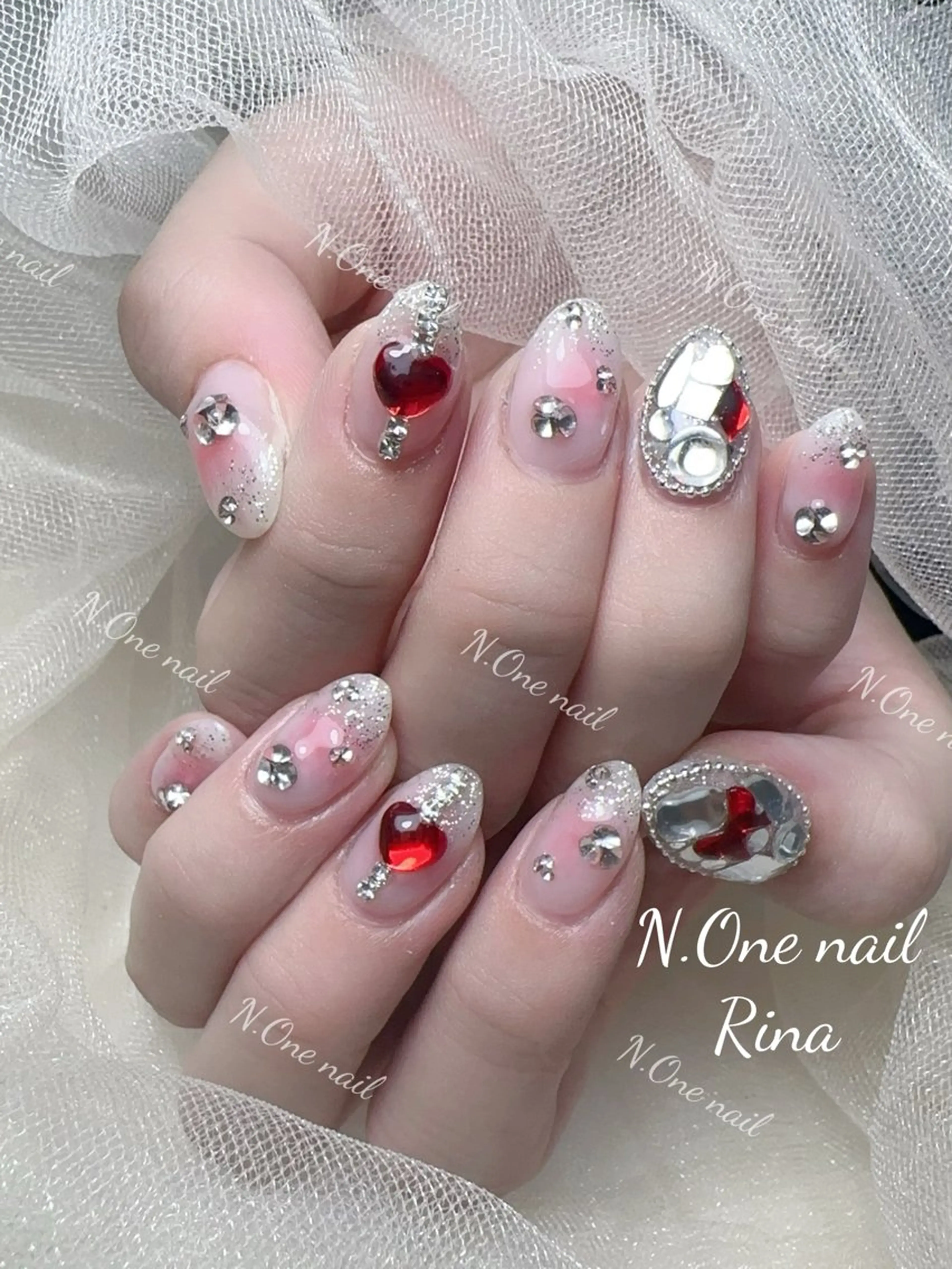 ネイル 長いだし/スカルプ/ パラシェルN.oneのネイルデザイン