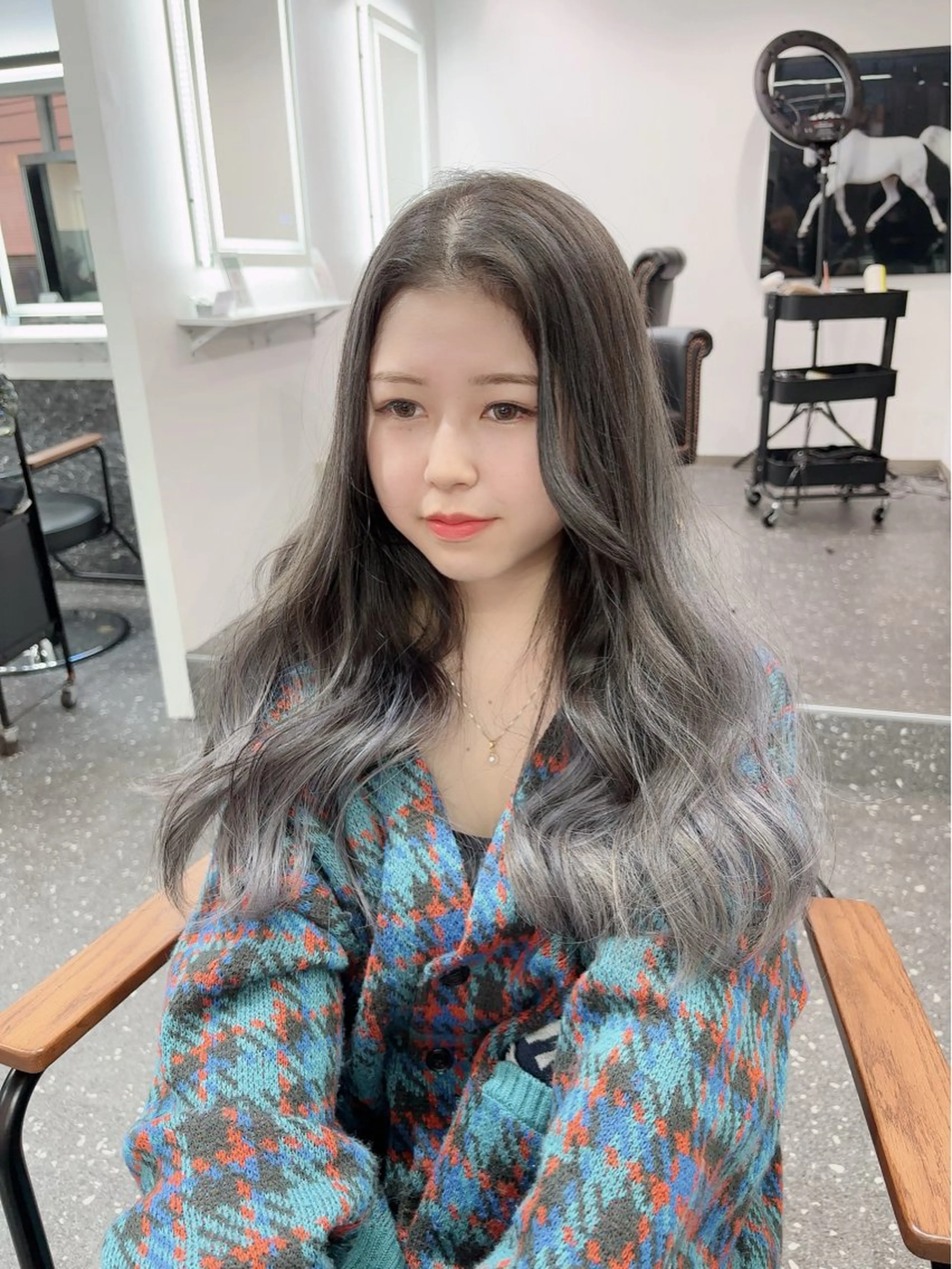 ロング カット ヘアカラー 縮毛矯正 トリートメント 韓国風/髪質改善/ Kiyoraのヘアスタイル