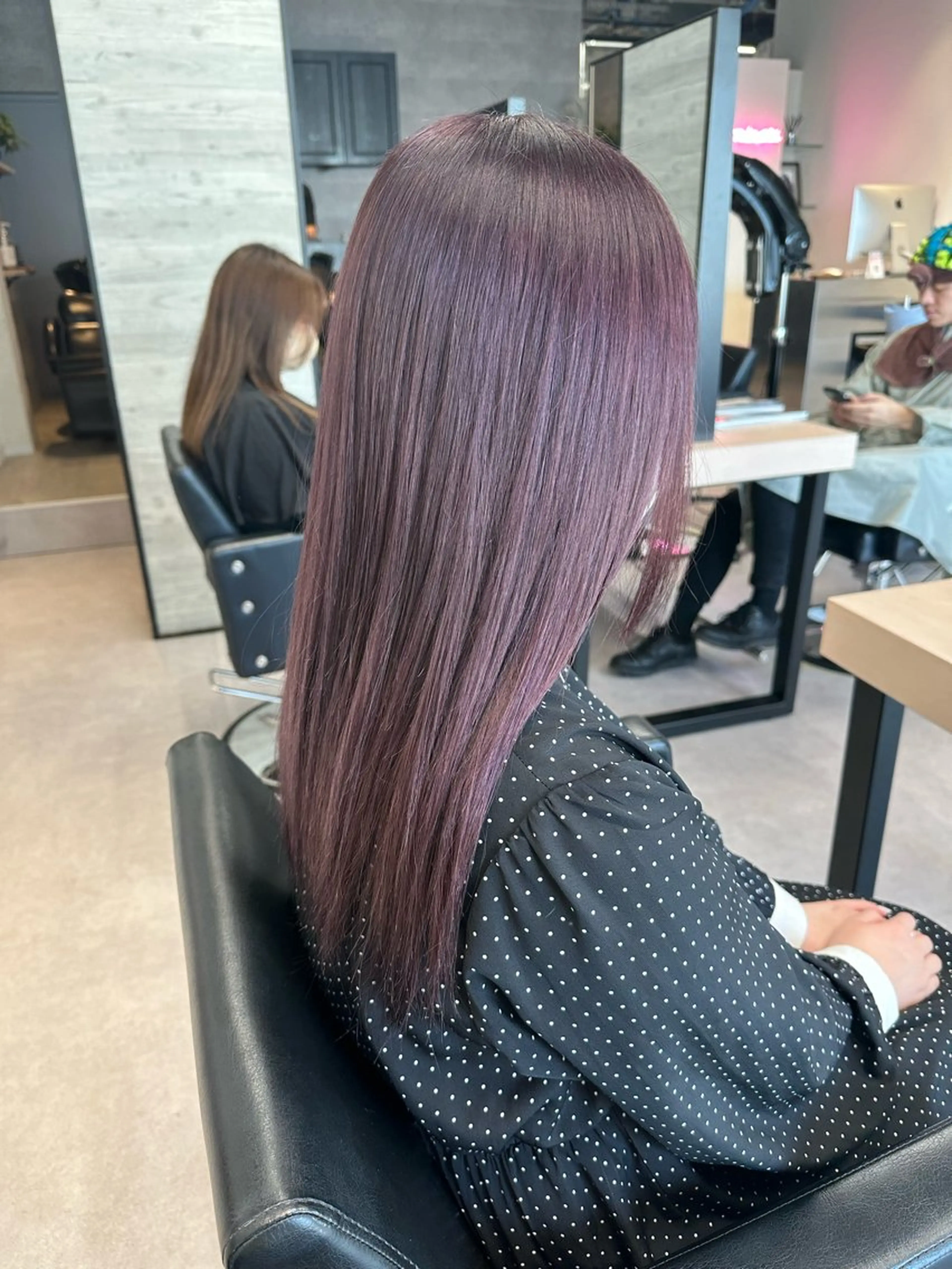 セミロング カラー セミロングパーマ アディクシーカラー ブリーチ ダブルカラー 縮毛矯正 🪞個室サロン/韓国 艶髪/keito🪞のヘアスタイル