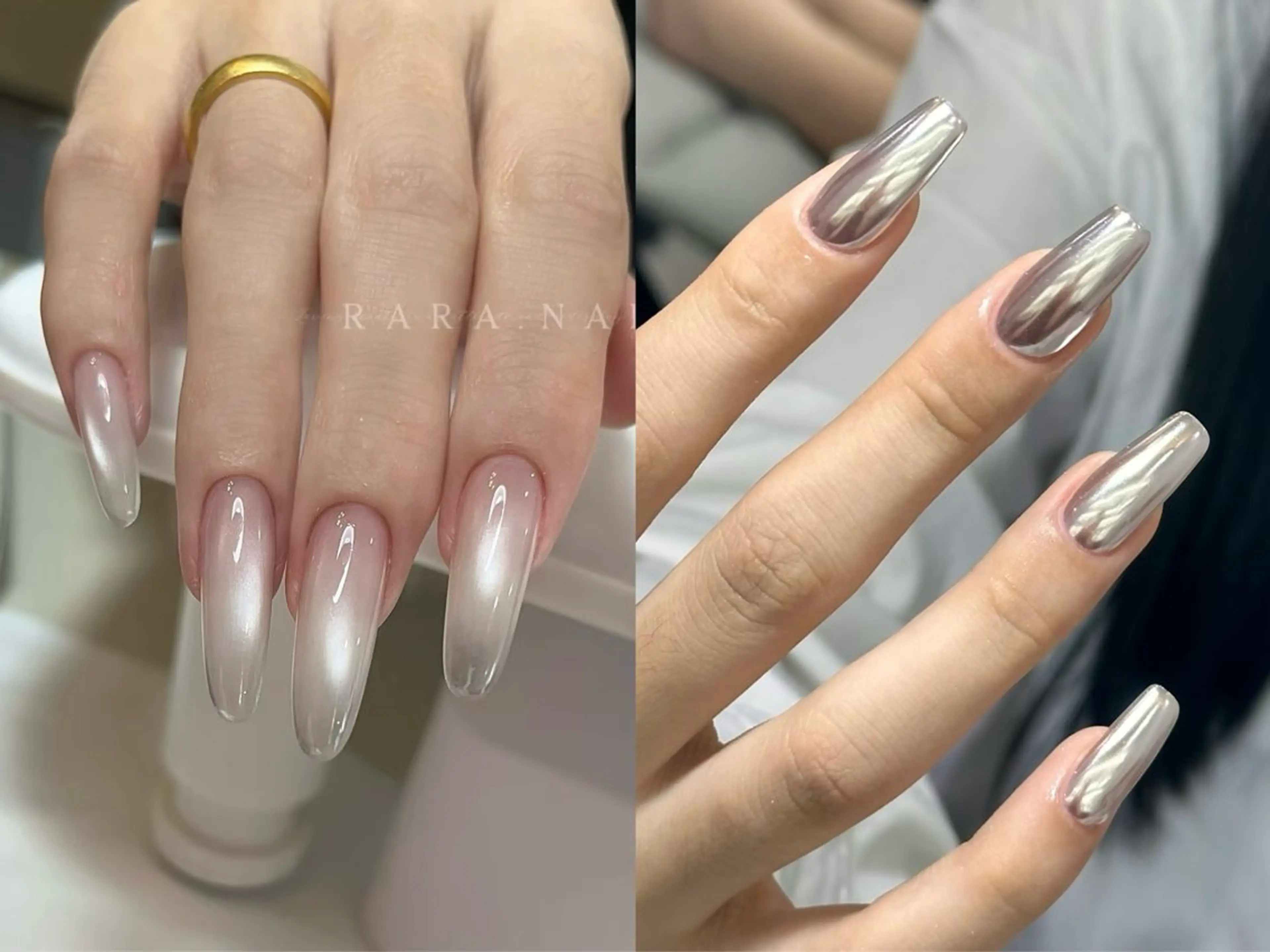 セミロング ハンドネイル ハンドケア 一其 サロンのネイルデザイン