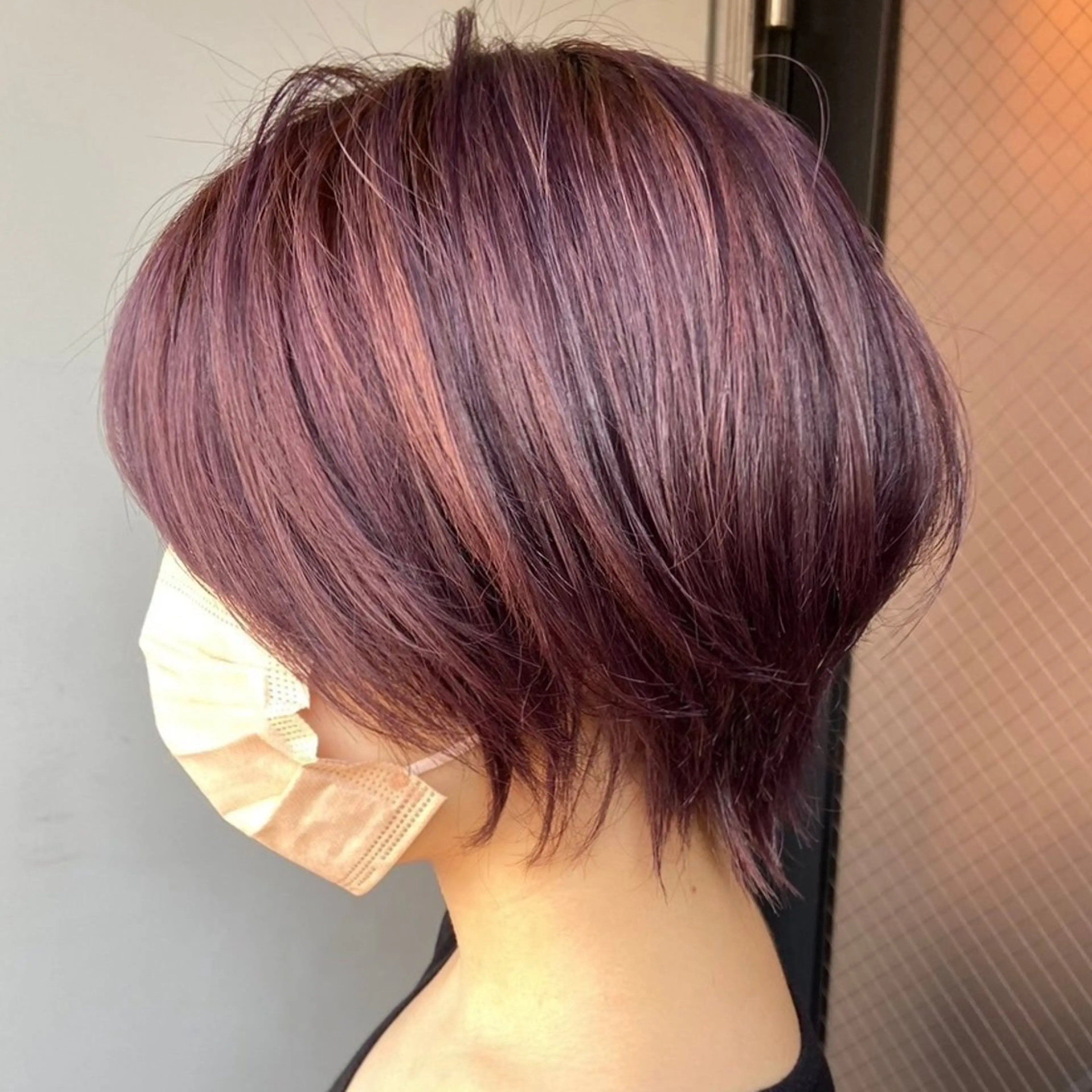 ショート カラー ヘアアレンジ ブラウンカラー 透明感カラー オレンジ ピンクカラー トリートメント 銀座/ショート/ メンズ/HINOKIのヘアスタイル