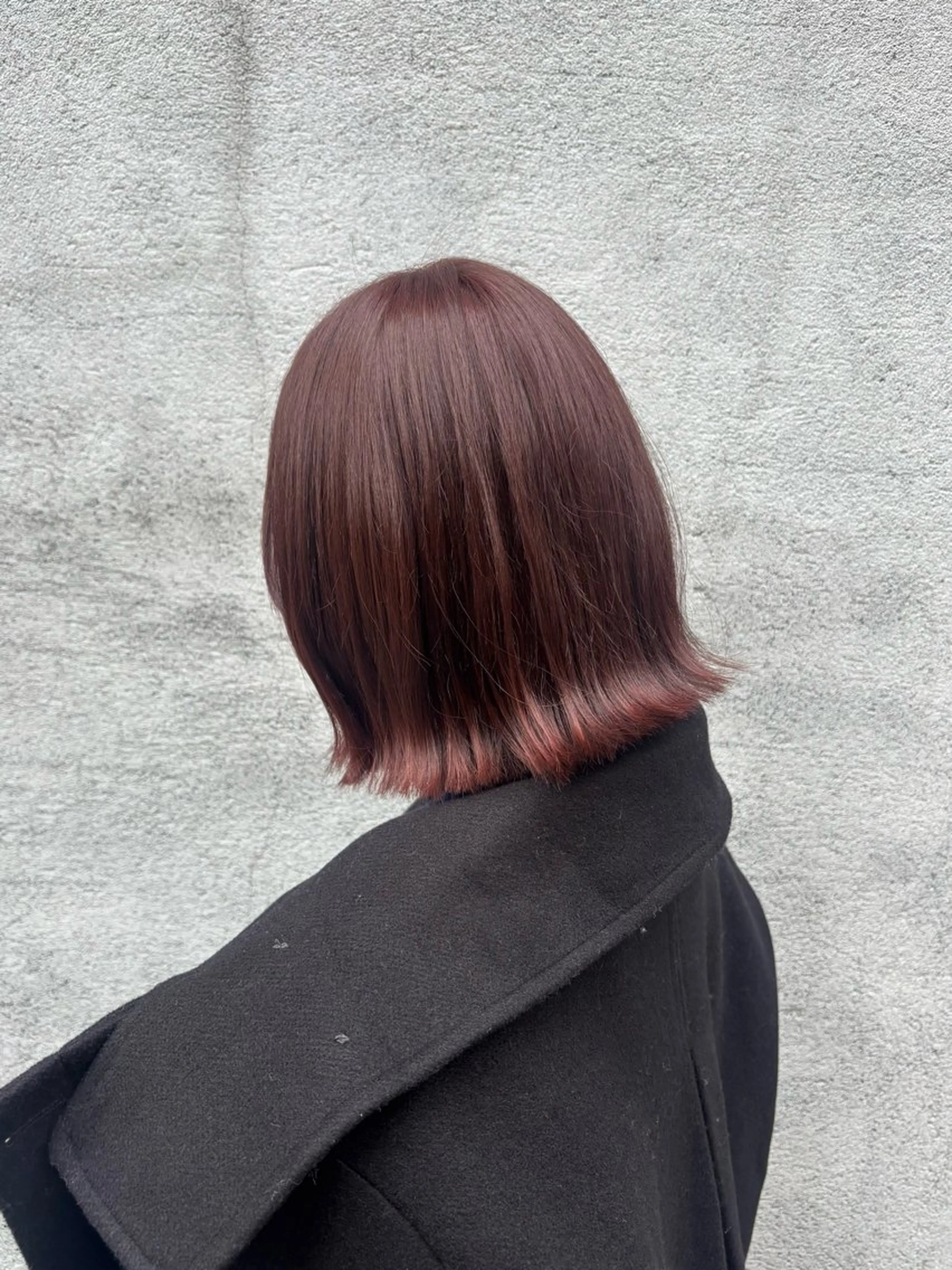 ミディアム カラー メンズ ブラウンカラー ピンクカラー ピンクブラウン カット ヘアカラー トリートメント ボブ/可愛いスタイル ⠀ゆらのヘアスタイル