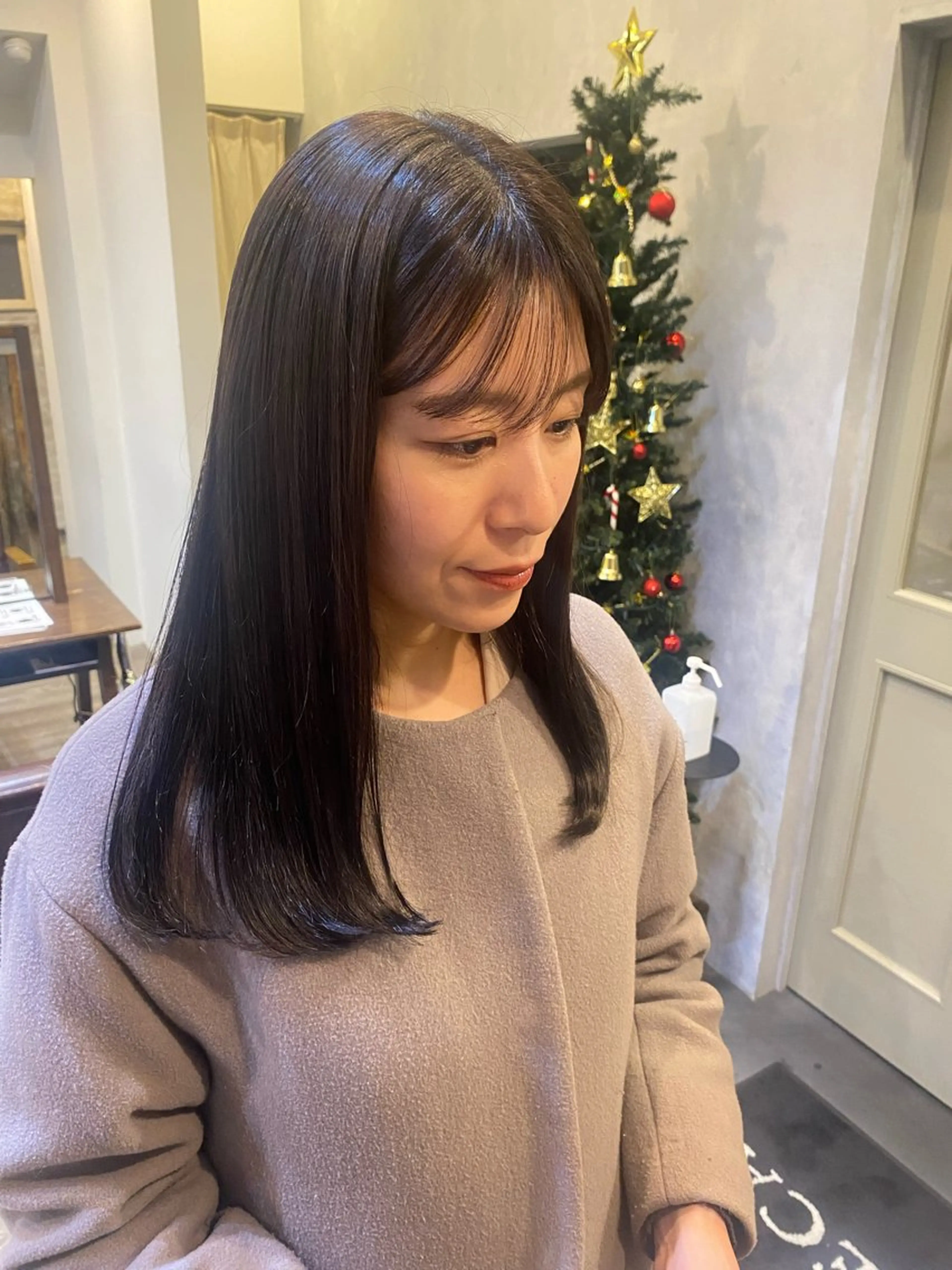 カラー グレージュ ラベンダーカラー ラベンダーグレージュ ラベンダーグレー 暖色、透明感カラー/ 杉本花🌼のヘアスタイル