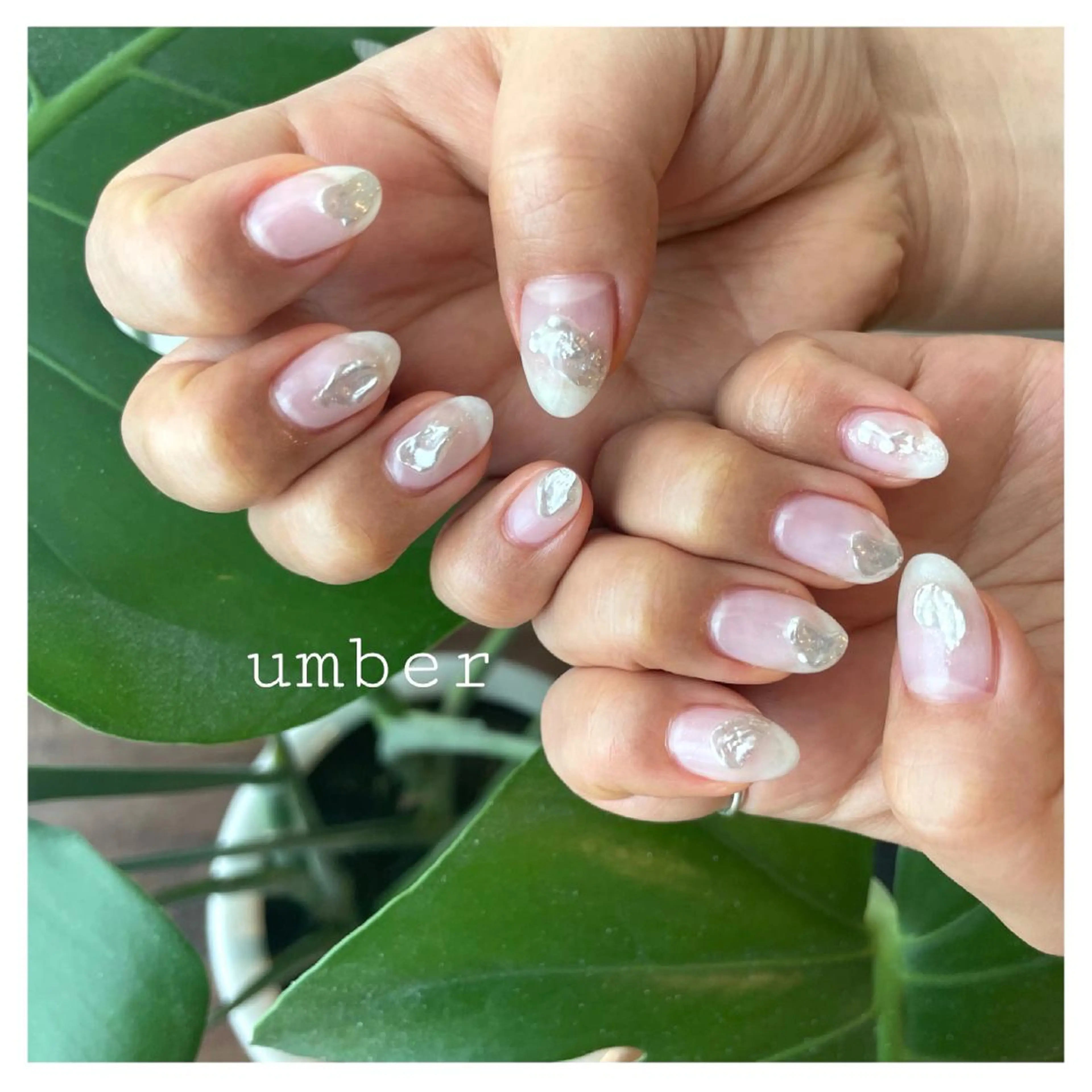 ネイル クリアネイル フラッシュネイル フットネイル フレンチネイル マグネットネイル ハンドネイル umber 三茶1分のネイルデザイン