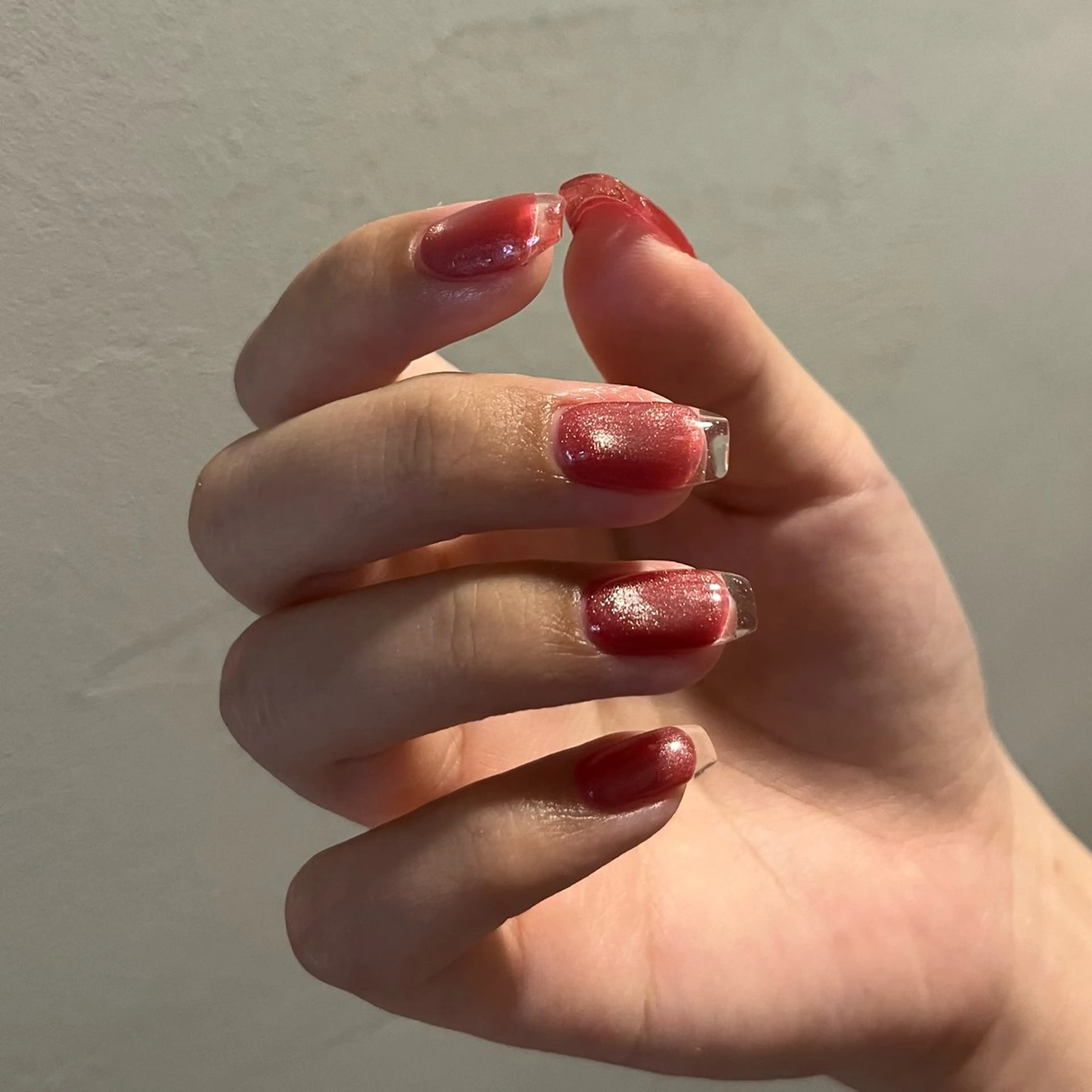 ネイル クリアネイル フレンチネイル マグネットネイル ハンドネイル people所属・luster shihoのネイルデザイン