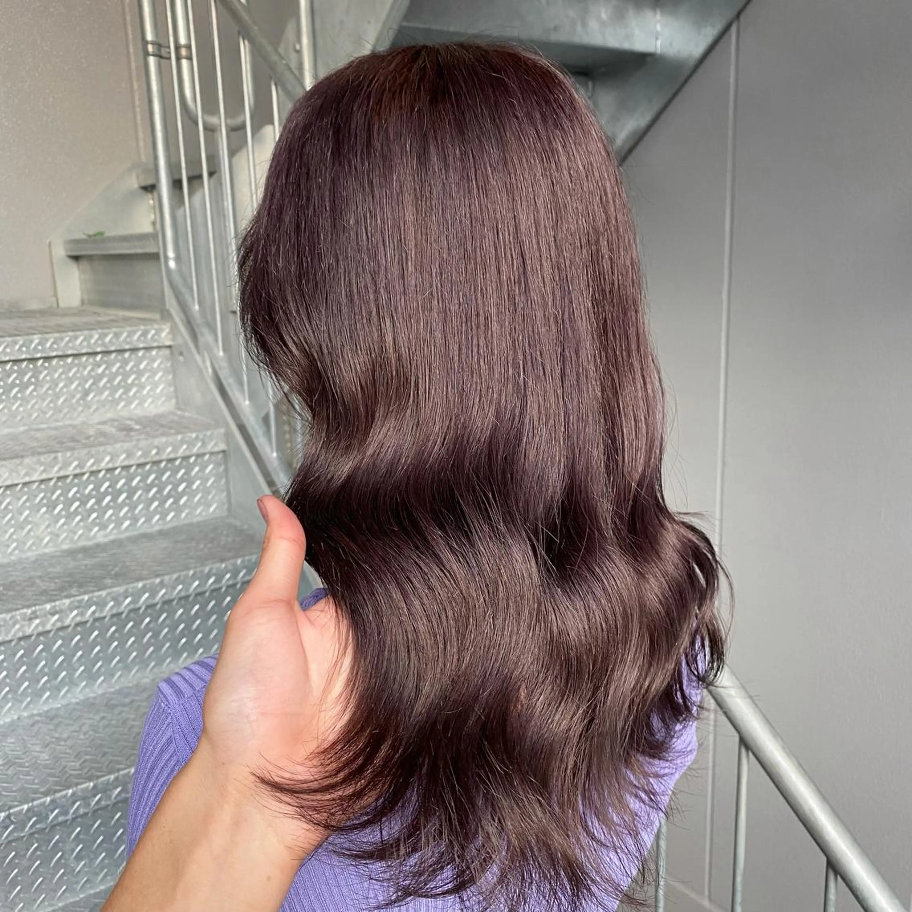 セミロング カラー ヘアアレンジ 🤍韓国ヘア特化 🤍力丸🤍のヘアスタイル