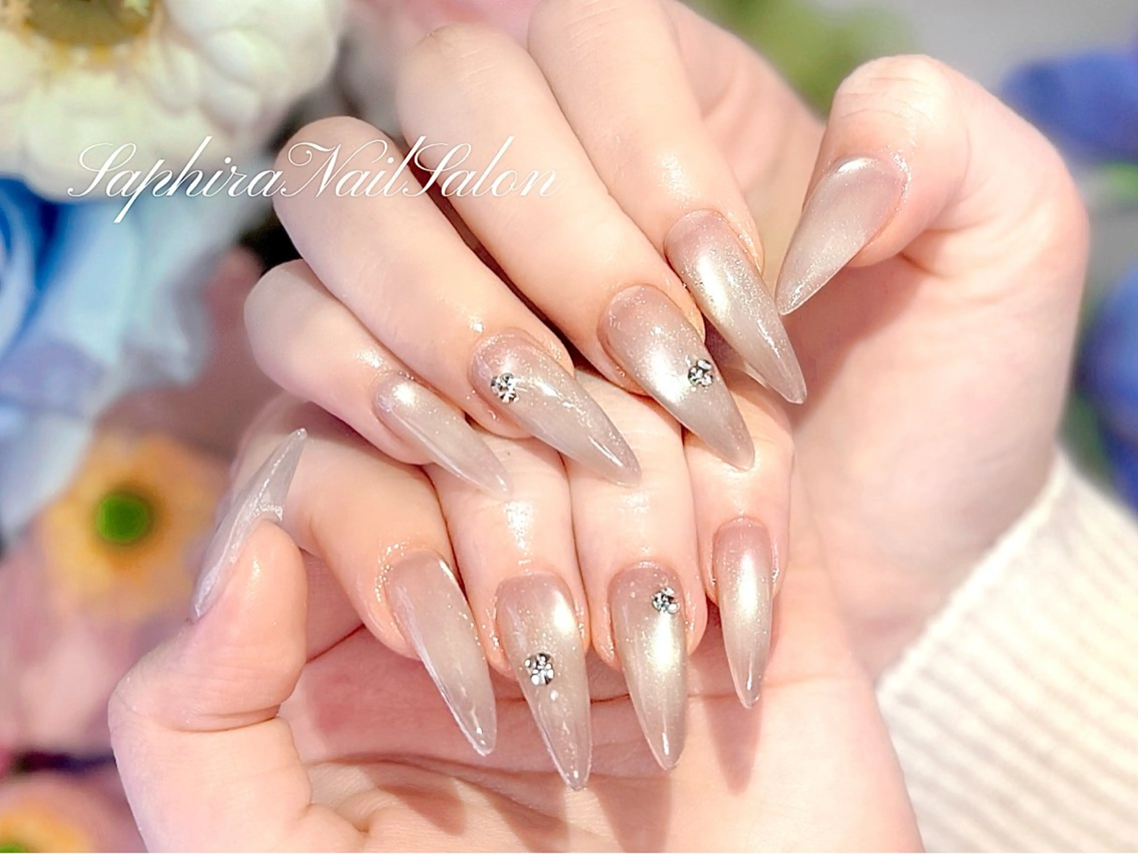 カラー ハンドネイル Saphiraネイル サロン錦糸町のネイルデザイン