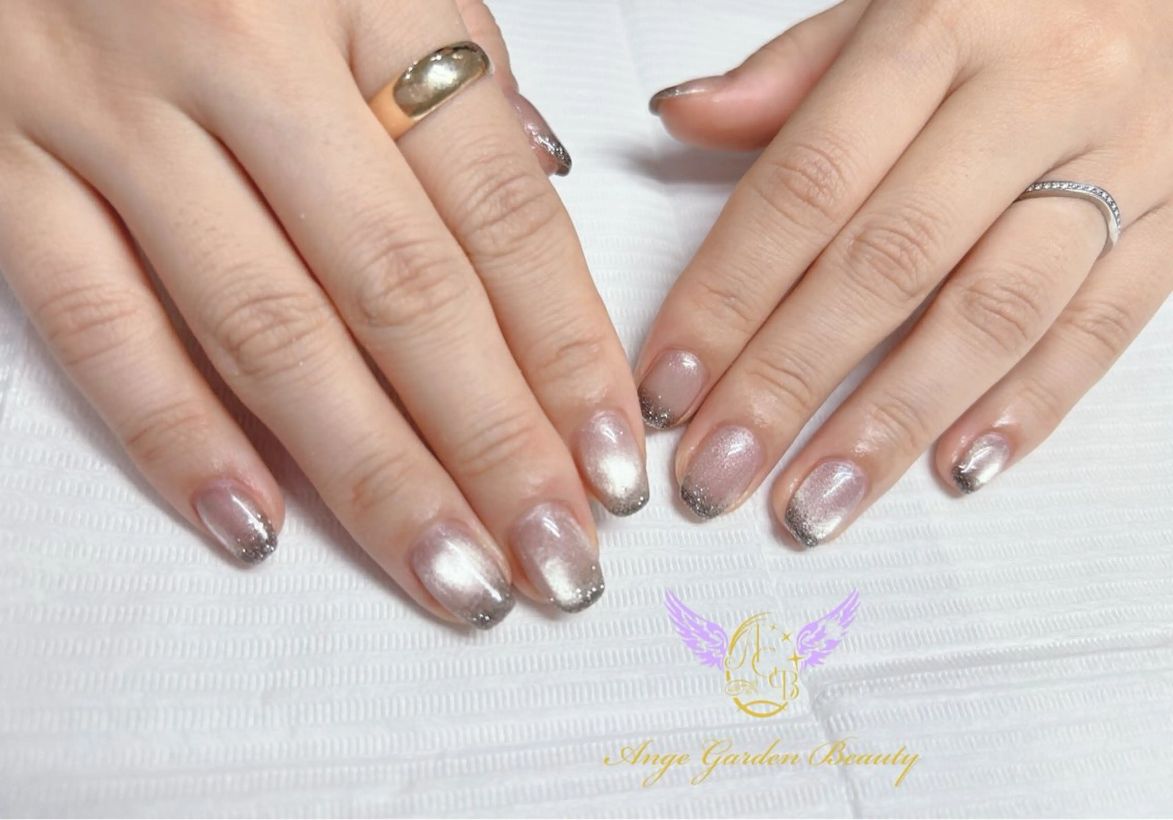 ネイル フラッシュネイル マグネットネイル ワンホンネイル AngeGarden Beautymihoのネイルデザイン