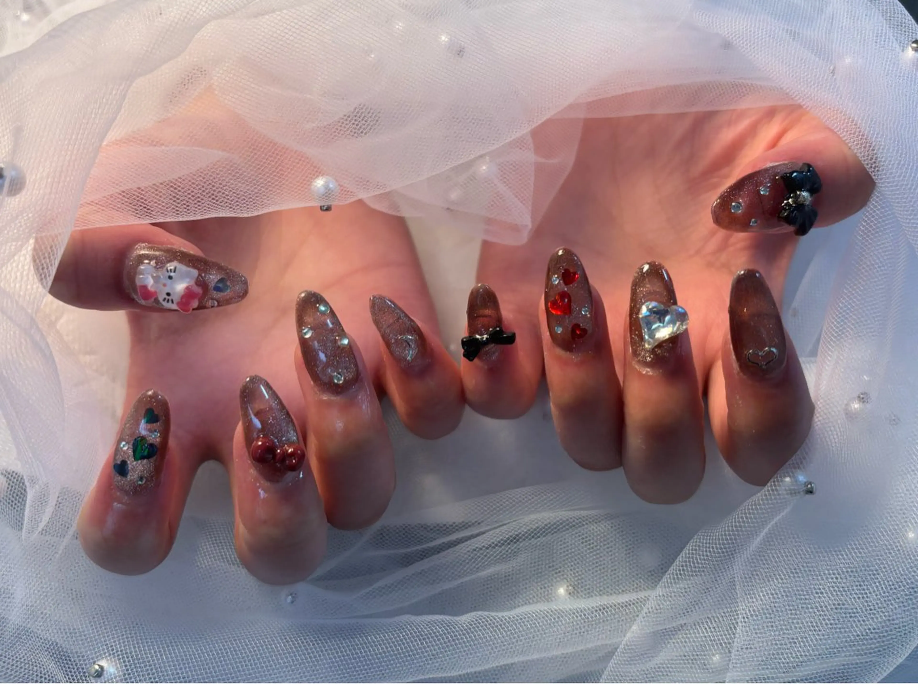 ネイル フラッシュネイル フットネイル フレンチネイル ジェルネイル ガラスフレンチ ハンドネイル Nail salon Natulalのネイルデザイン