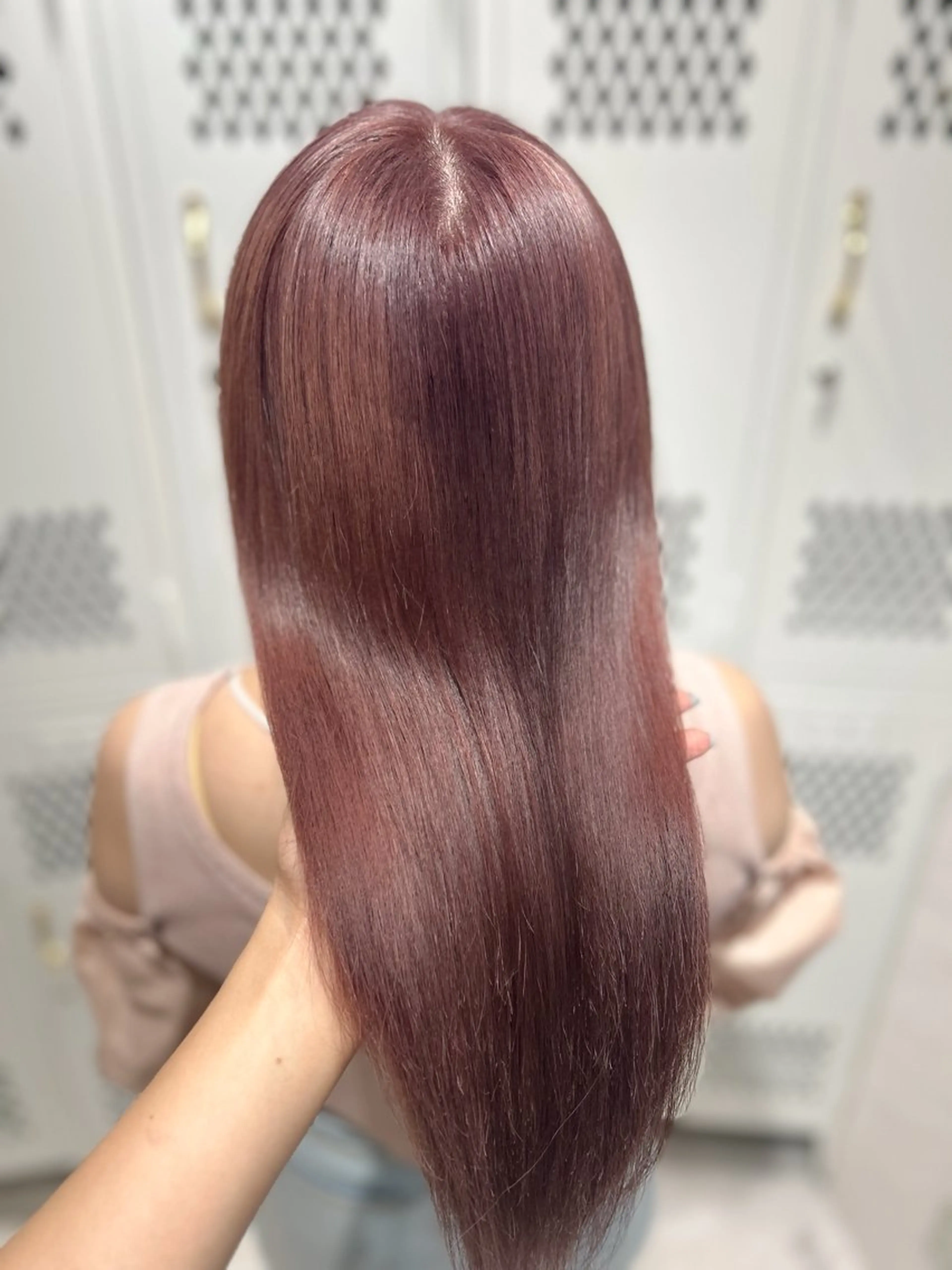 セミロング カラー ベージュカラー ピンクカラー ピンクベージュ カット ヘアカラー トリートメント 🎀髪質改善・艶髪カ ラー🎀YUMEKAのヘアスタイル