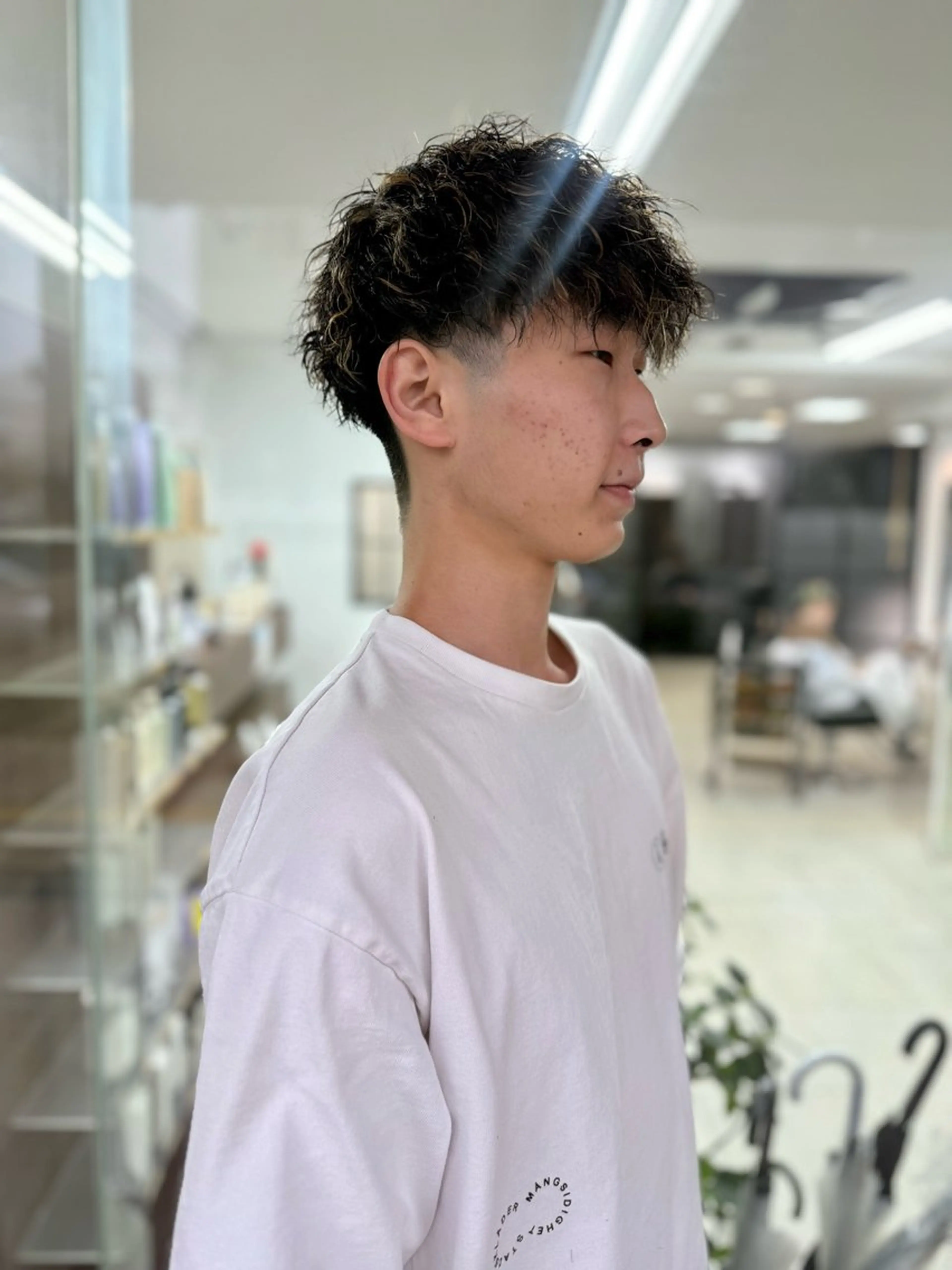 ショート パーマ メンズ メンズメッシュ カット ヘアカラー パーマ メンズパーマの達人 / タカシマダイスケのヘアスタイル