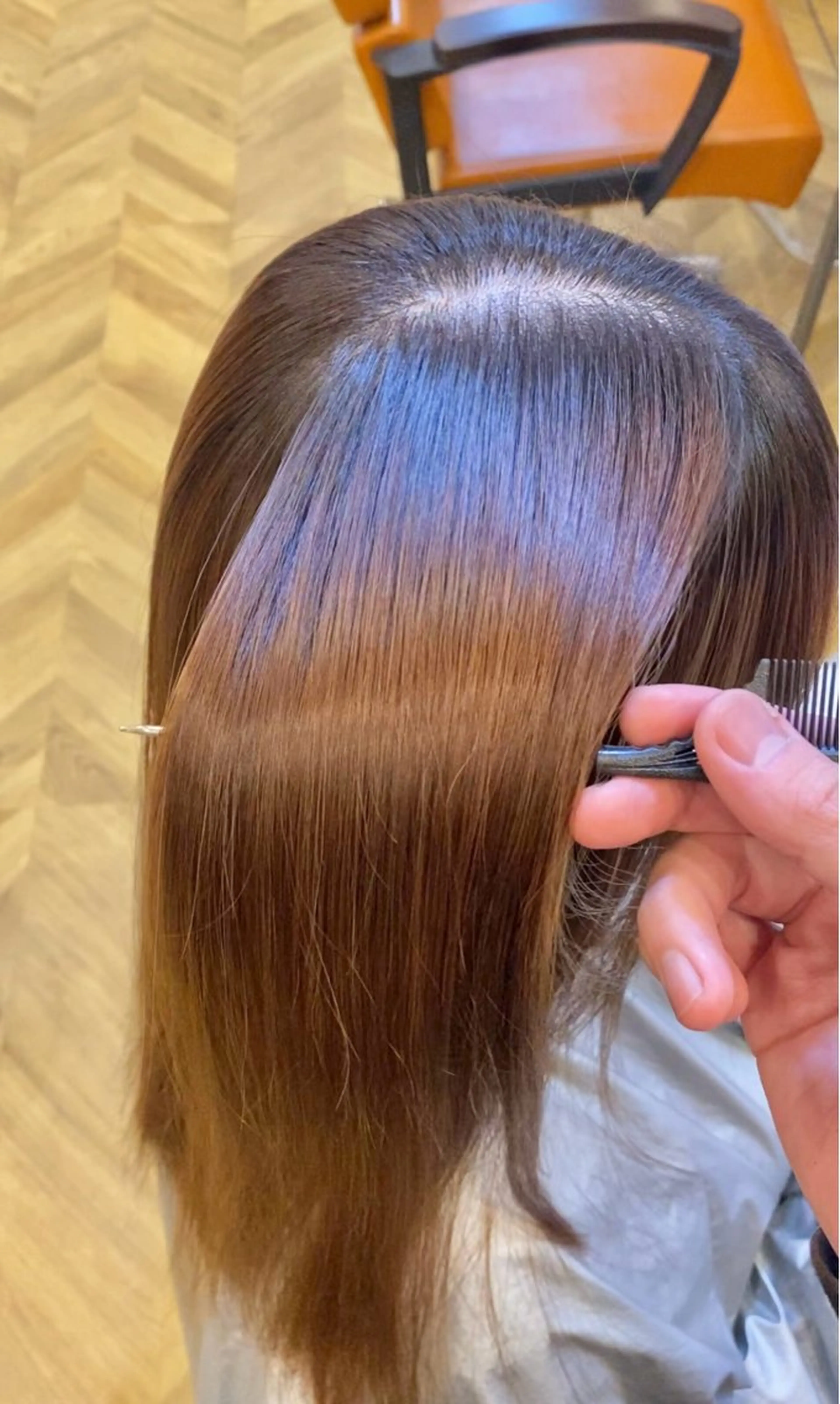 ミディアム 40代以上限定 縮毛矯正モデル募集中のヘアスタイル