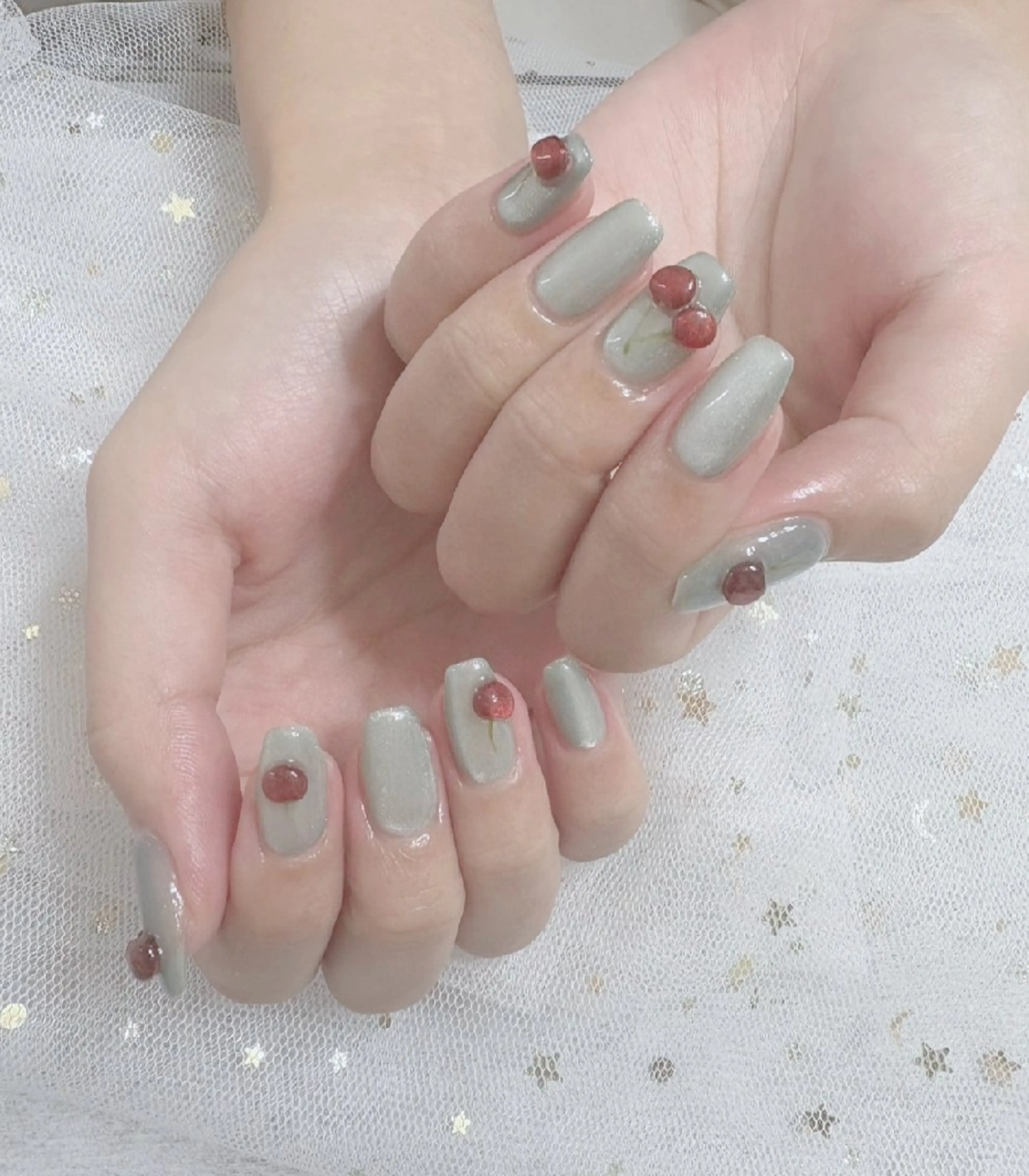 ネイル ジェルネイル ミラーネイル オフィスネイル ワンカラーネイル パラジェル ハンドネイル ハンドケア Beaubie  nailサロンのネイルデザイン
