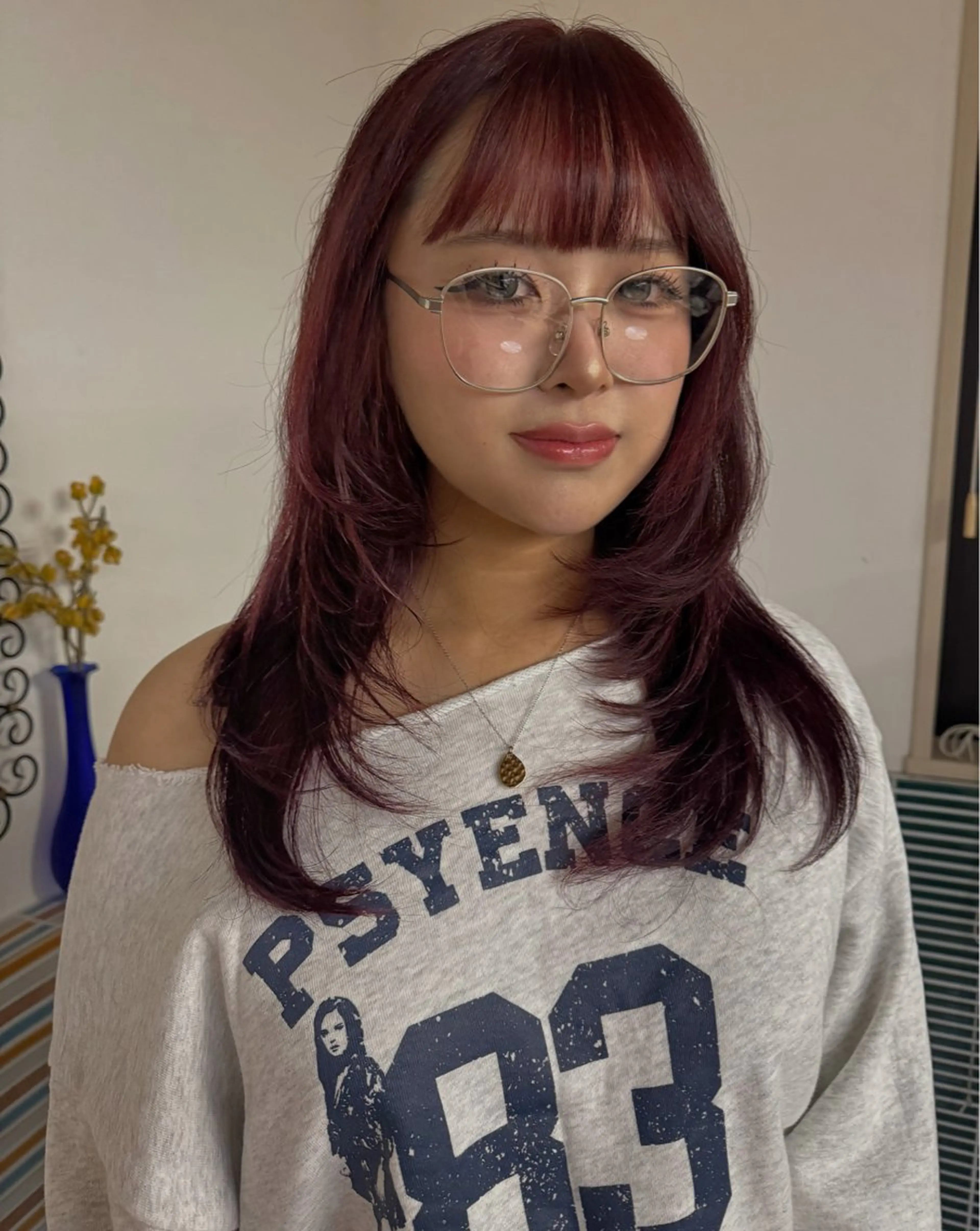 ミディアム ヘアカラー cope'u みゆのヘアスタイル