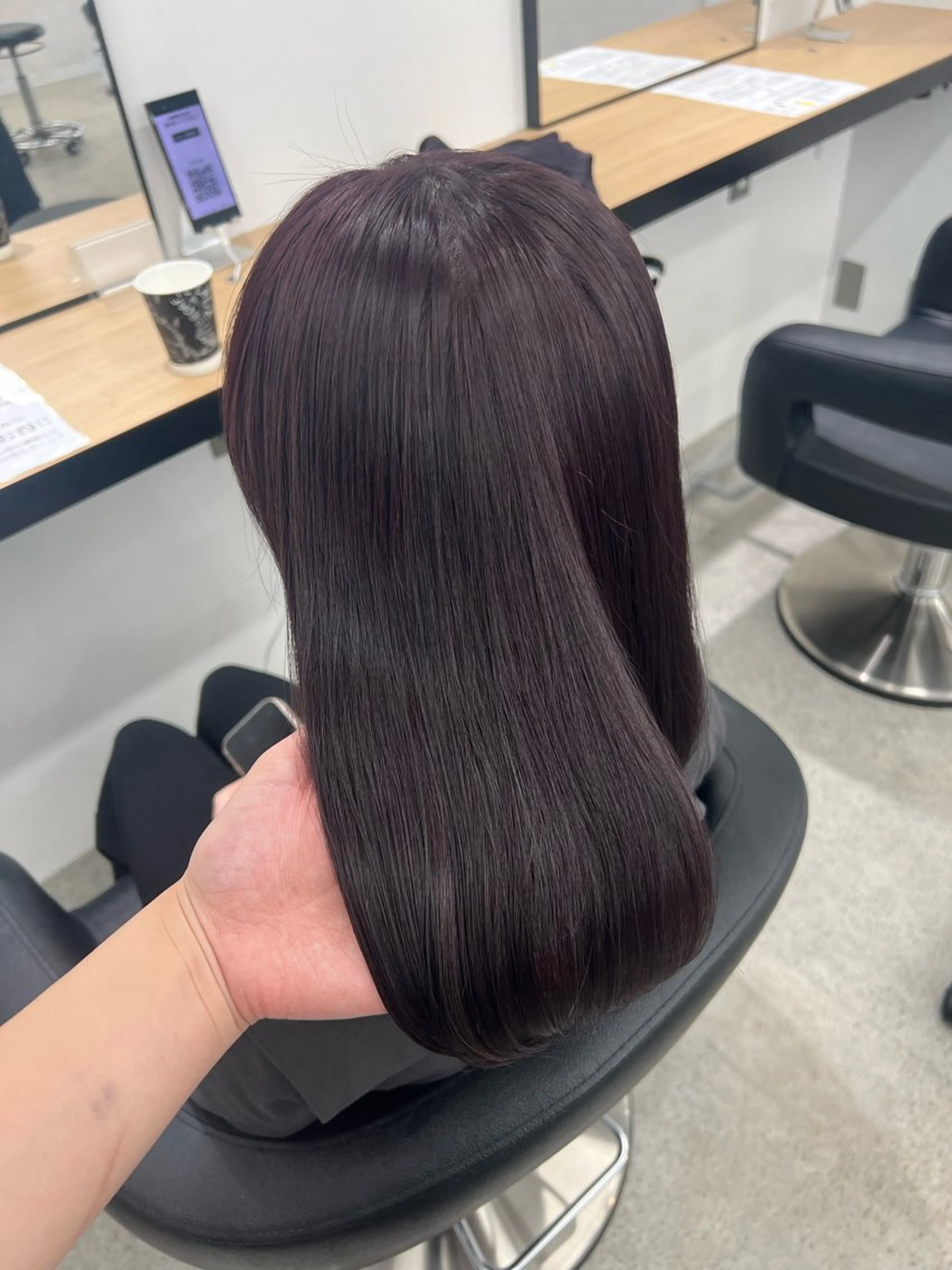 ロング カラー ブリーチ 髪質改善 トリートメント ヘアカラー 💗愛され暖色💗 ピンク/レッド💗のヘアスタイル