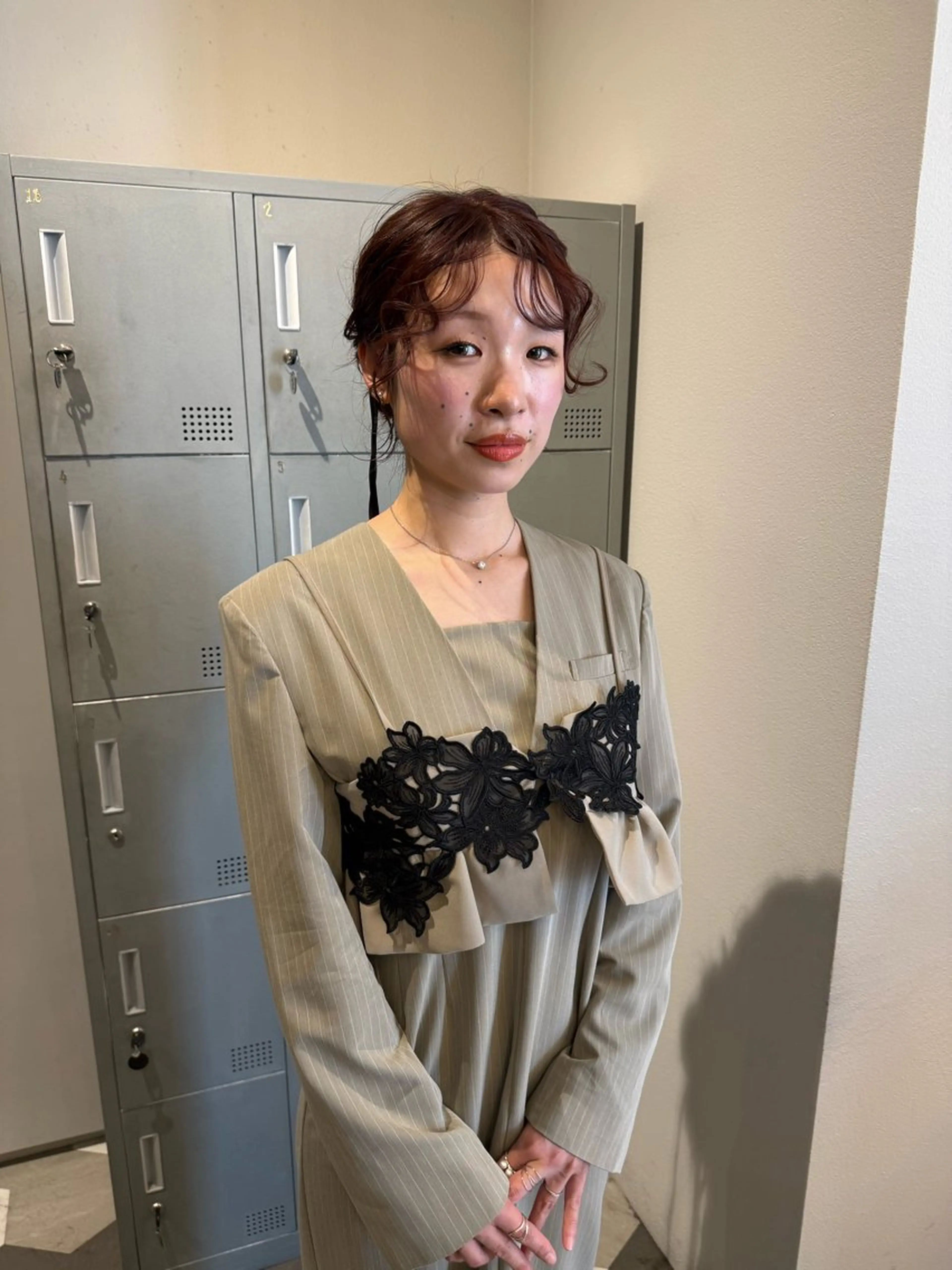 ミディアム ヘアアレンジ ヘアセット ブリーチ/アレンジ 天満/chihiroのヘアスタイル