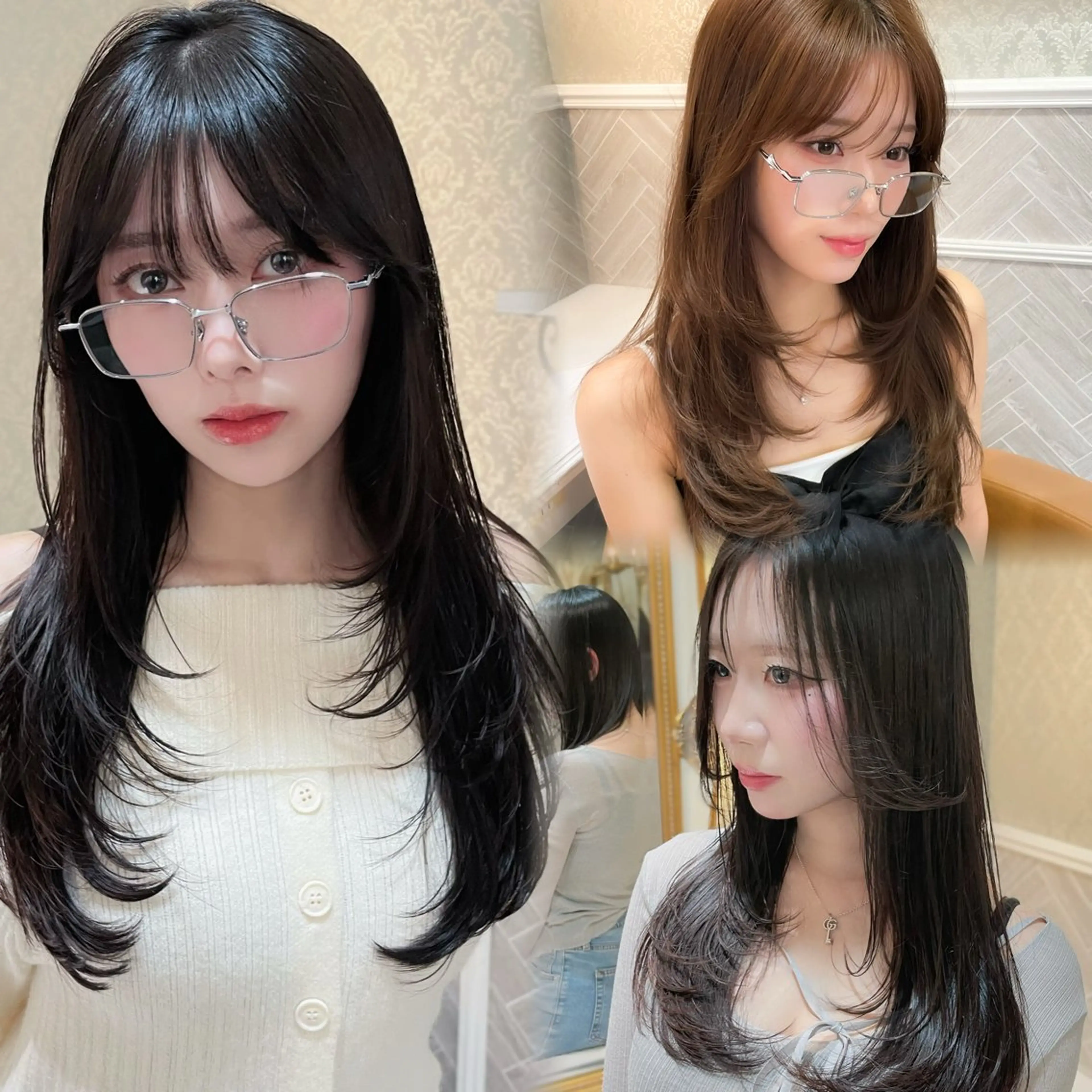 ロング 髪質改善 韓国風ヘア レイヤーカット ロング 縮毛矯正 カット ヘアカラー トリートメント 美髪縮毛矯正🤍 髪質改善/Shinaのヘアスタイル