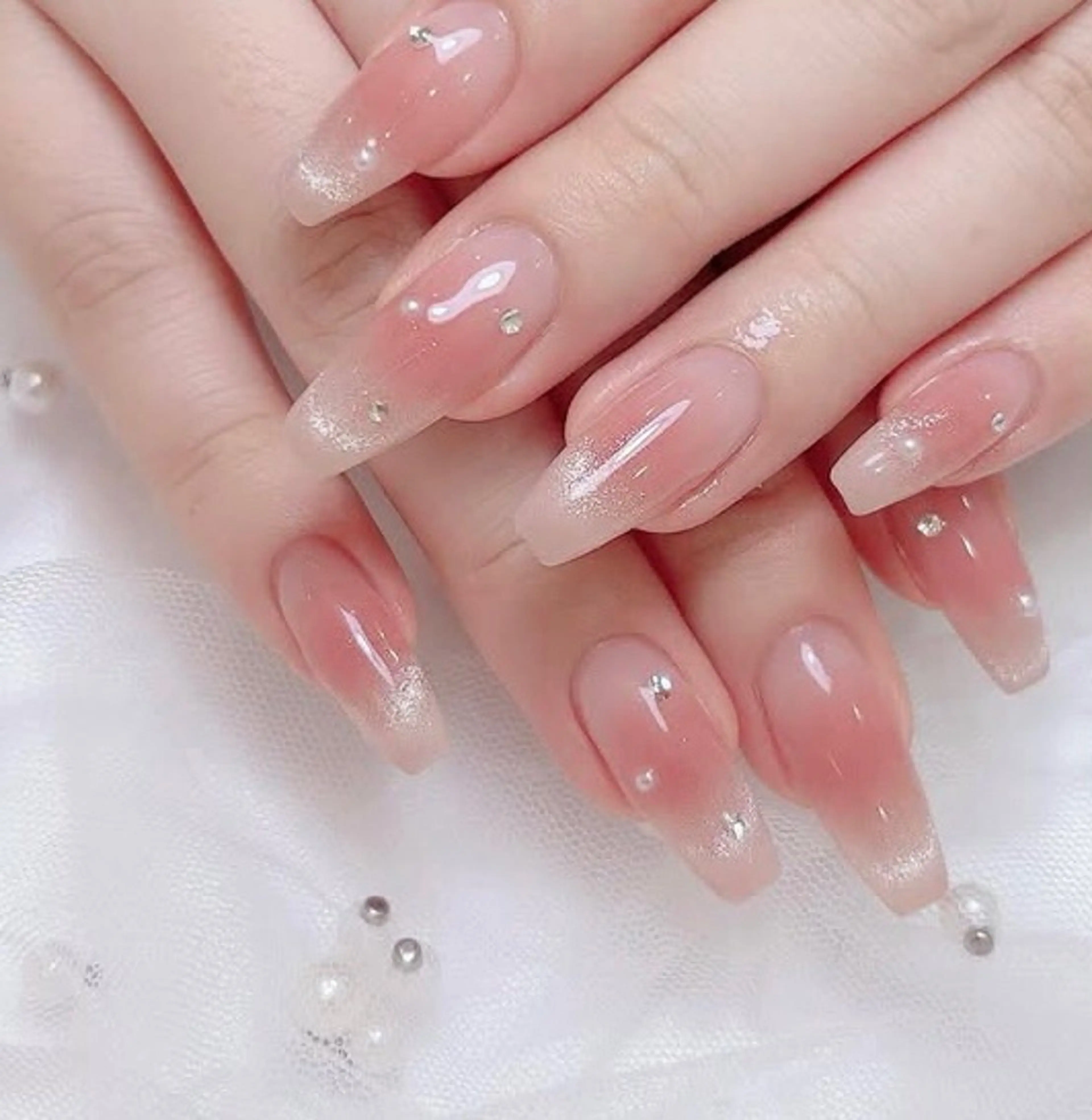 ネイル フットネイル フレンチネイル ジェルネイル ガラスフレンチ 韓国ネイル 大門浜松町 ネイルのネイルデザイン