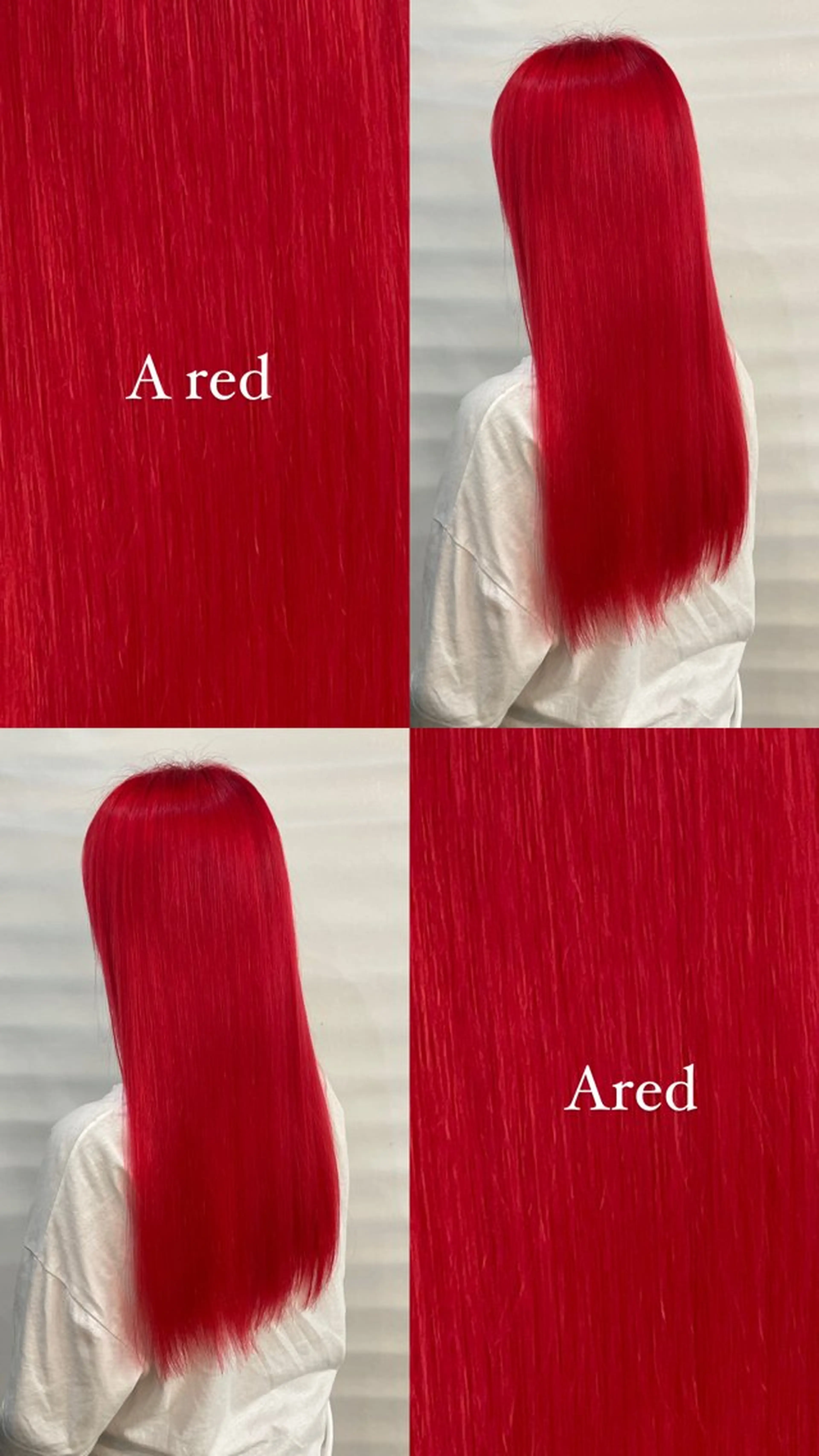 ロング カラー レッドカラー ヘアカラー アリヤマ メイカのヘアスタイル