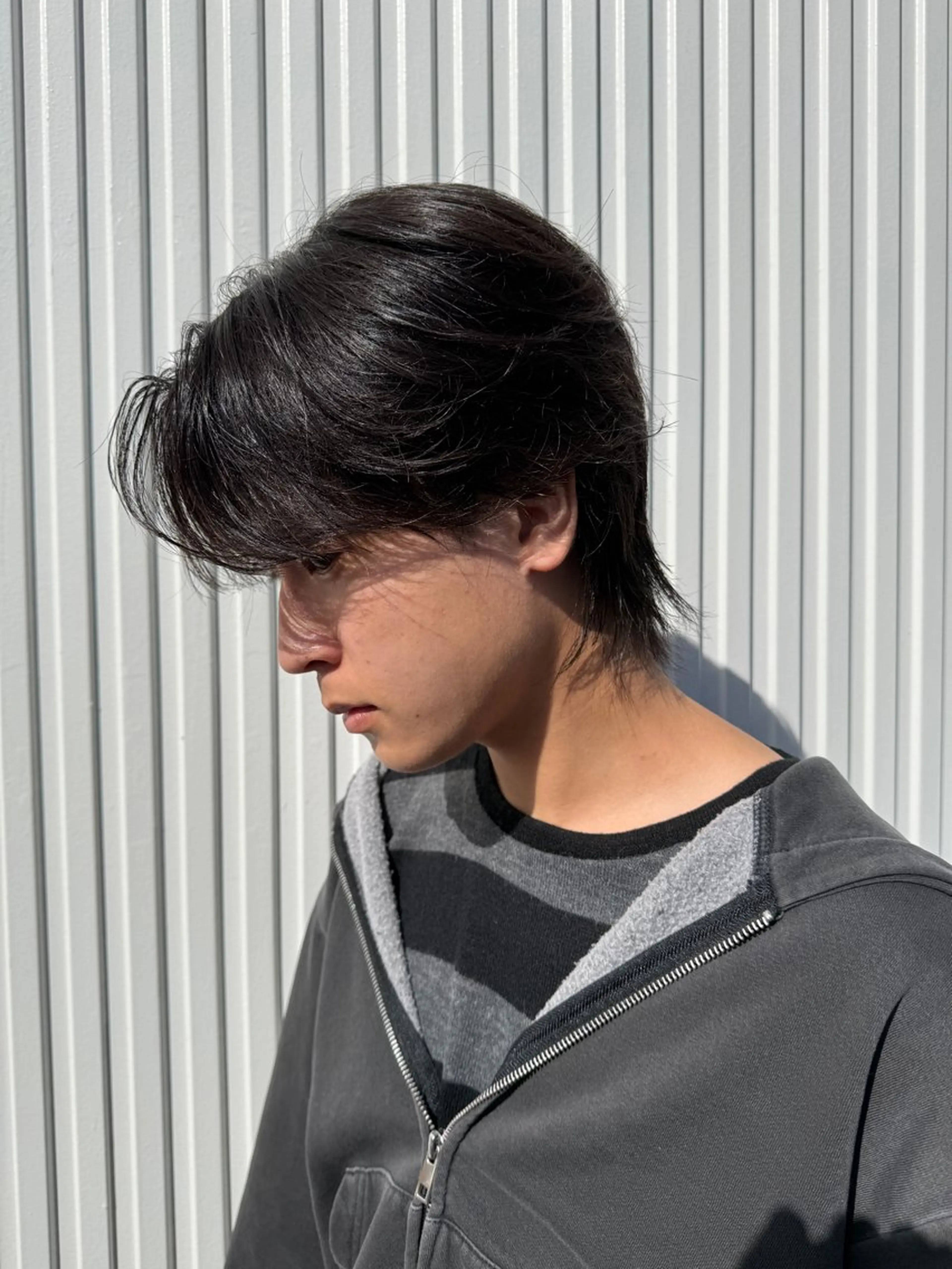 メンズ メンズパーマ メンズウルフカット ウルフカット ボブ・韓国レイヤー・ くびれボブ・内藤康太のヘアスタイル