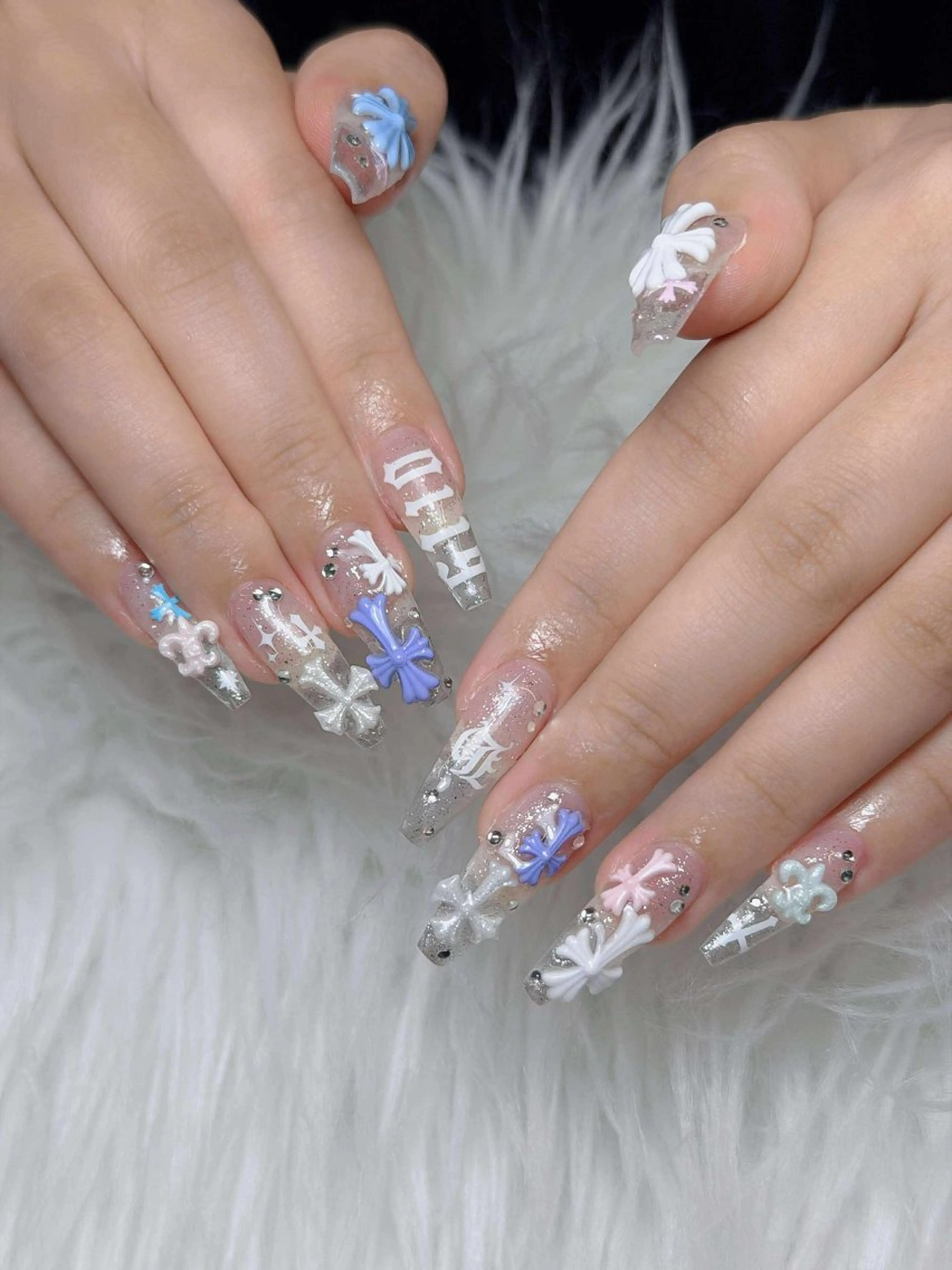 ネイル オーロラネイル チークネイル 長さ出し フレンチネイル ハロウィン Lumi Nail 新大久保3‘のネイルデザイン