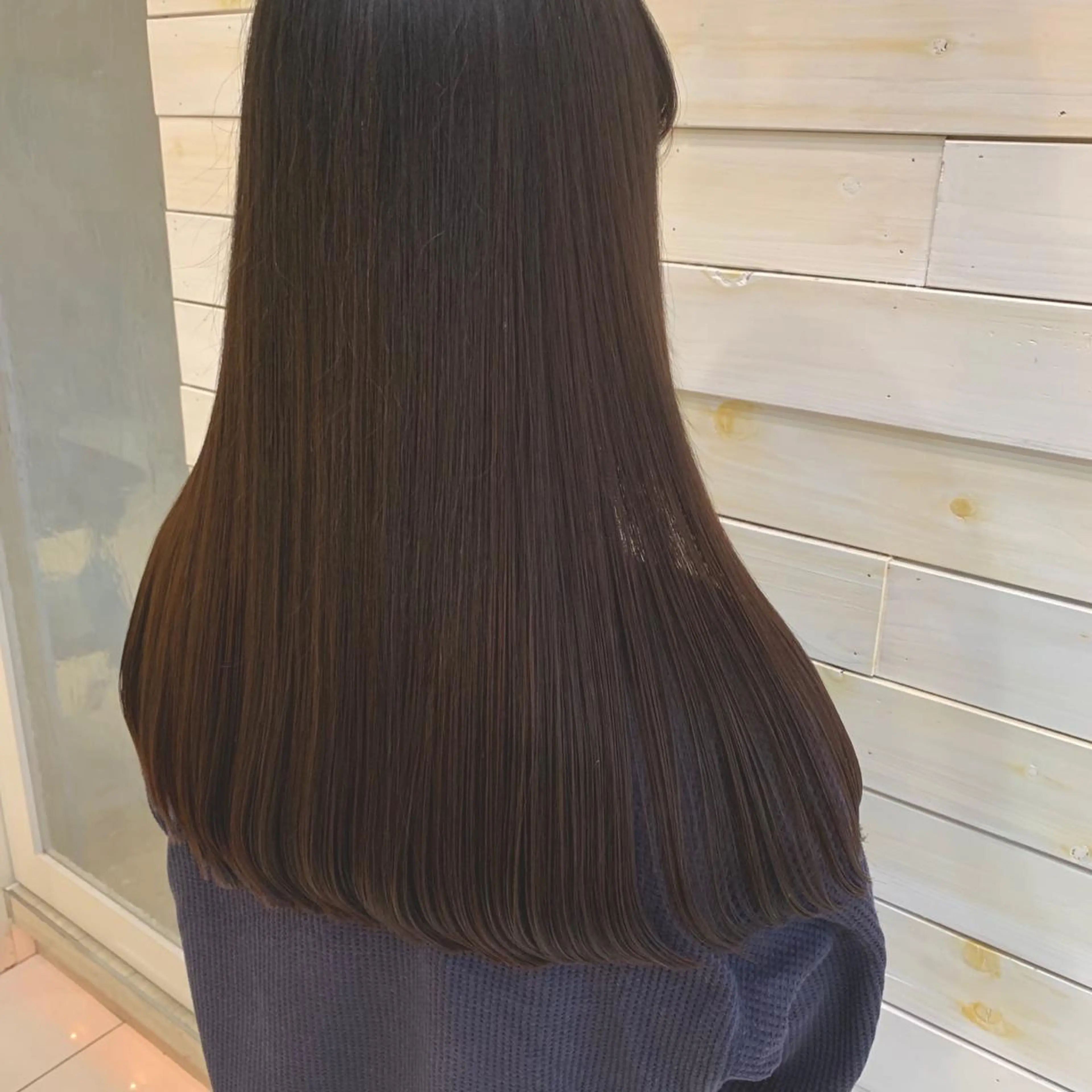 ロング 黒田瀬奈/ボブ まろやかベージュのヘアスタイル