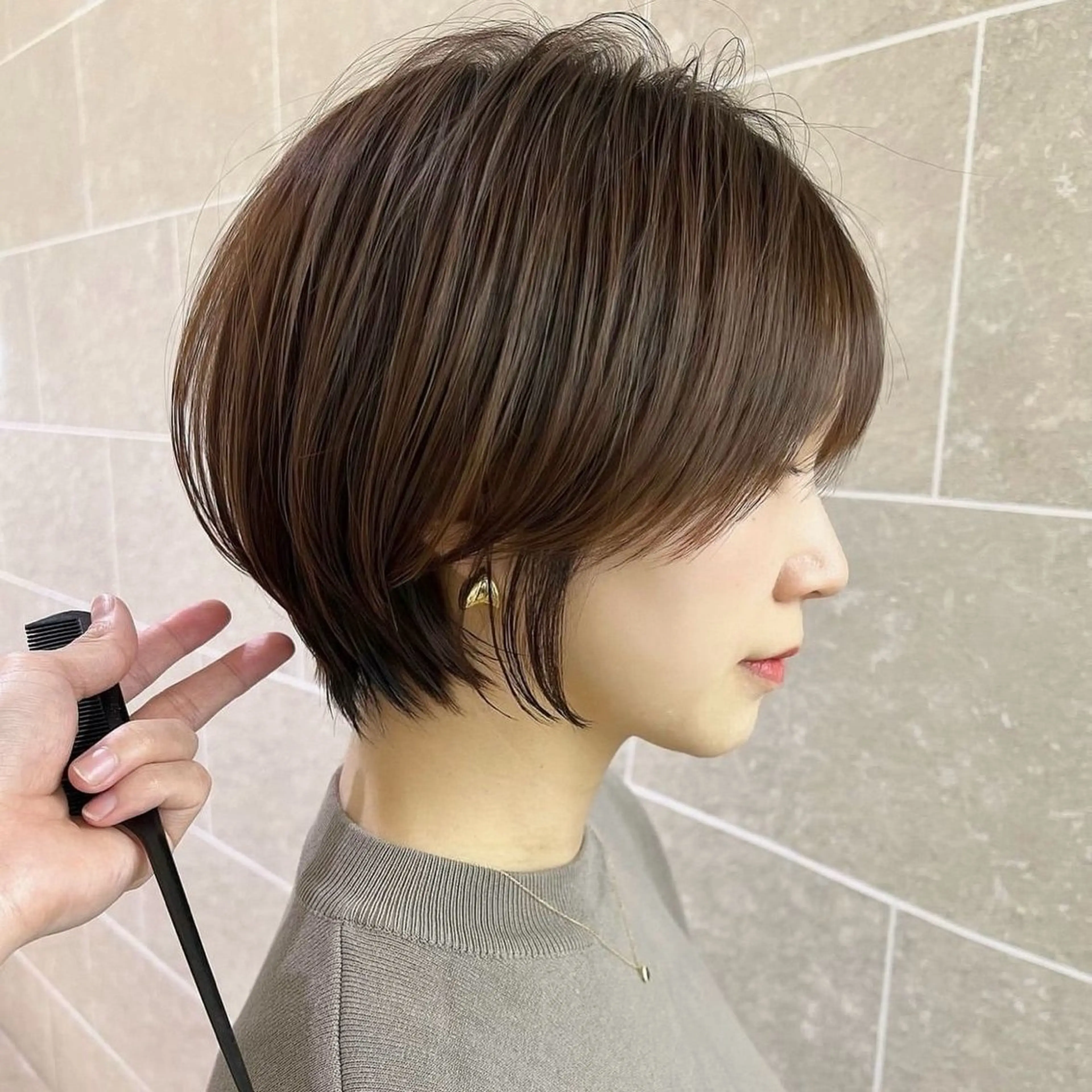 ショート 丸みショート ショートヘア 今だけカット無料✨ 表参道美容師 井出光のヘアスタイル