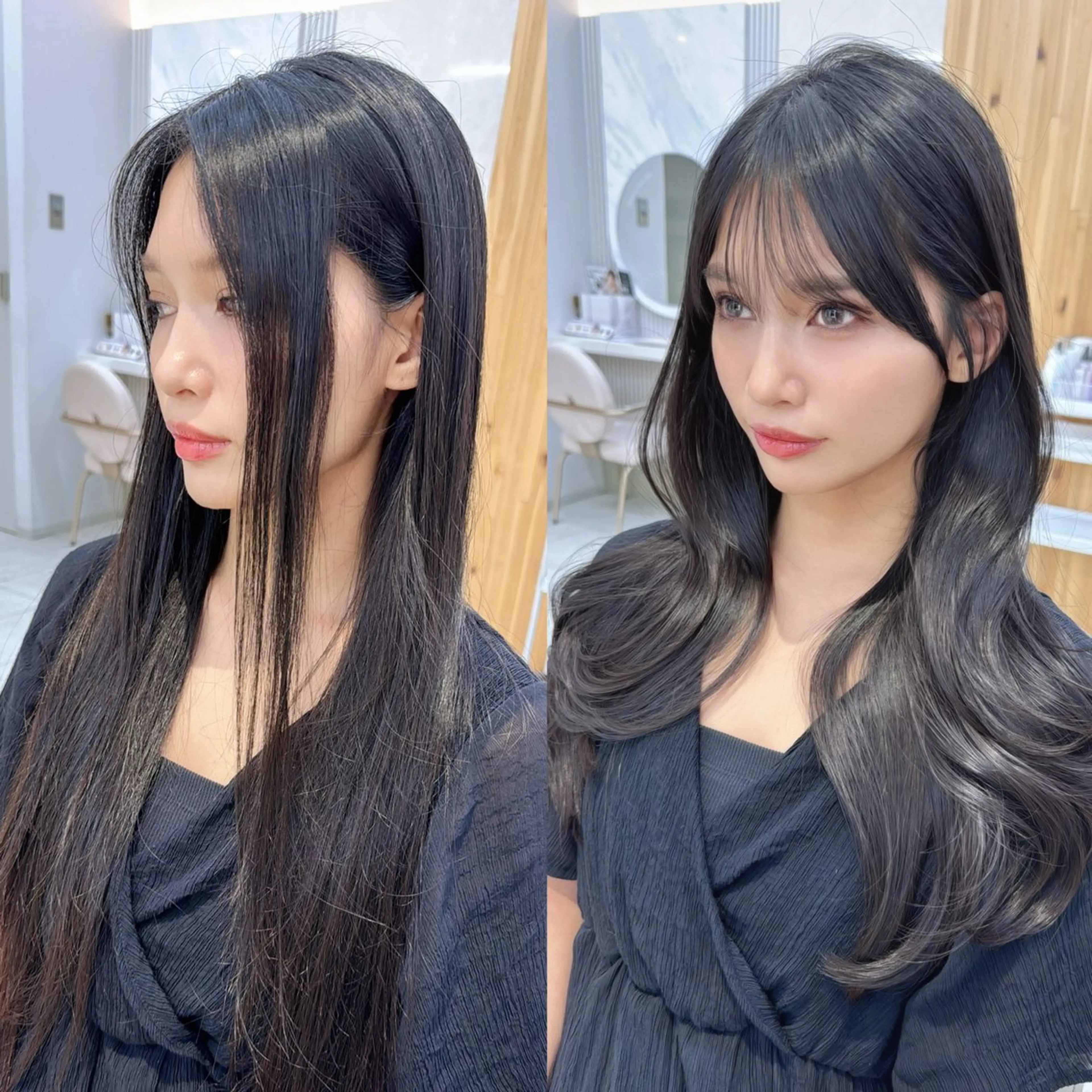 セミロング カット トリートメント レイヤーカット/ 顔まわり/アオイのヘアスタイル