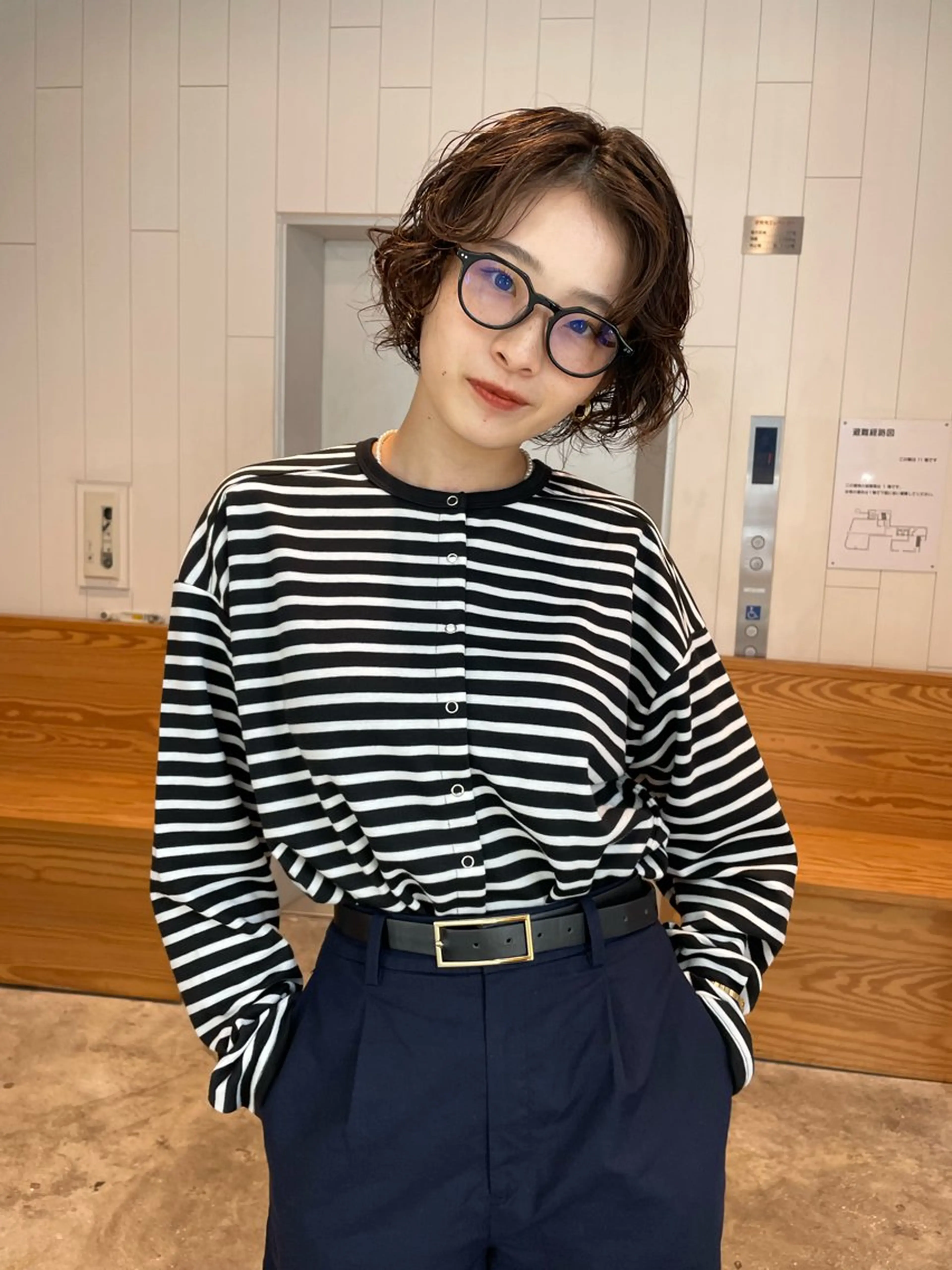 ショート カラー ボブレイヤー ボブ レイヤーカット カット パーマ トリートメント Kouta/似合わせ /パーマ/カラーのヘアスタイル