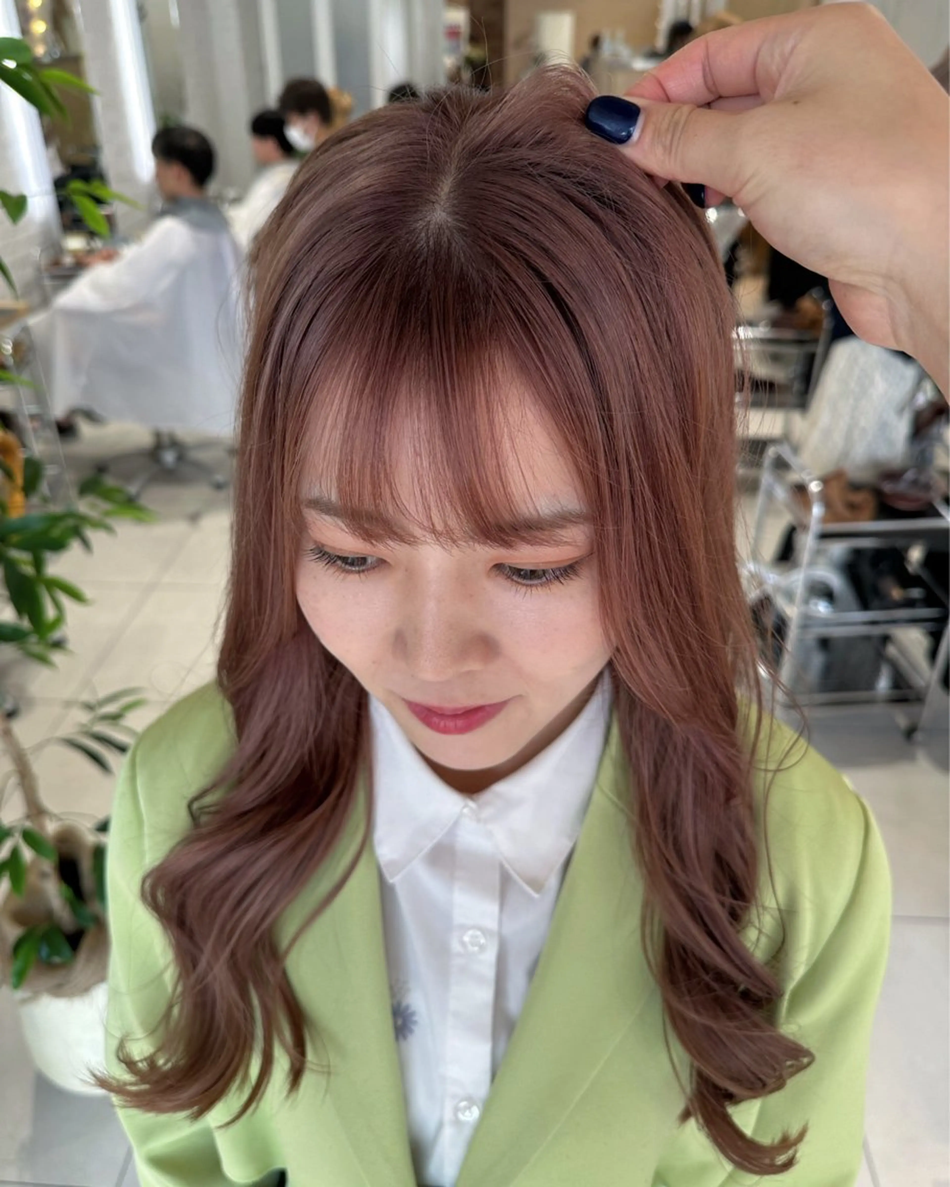 ロング カラー ベージュカラー ブリーチ ピンクカラー ピンクベージュ ヘアカラー トリートメント 山下恋佳/矢場町/ ブリーチ/ショートのヘアスタイル